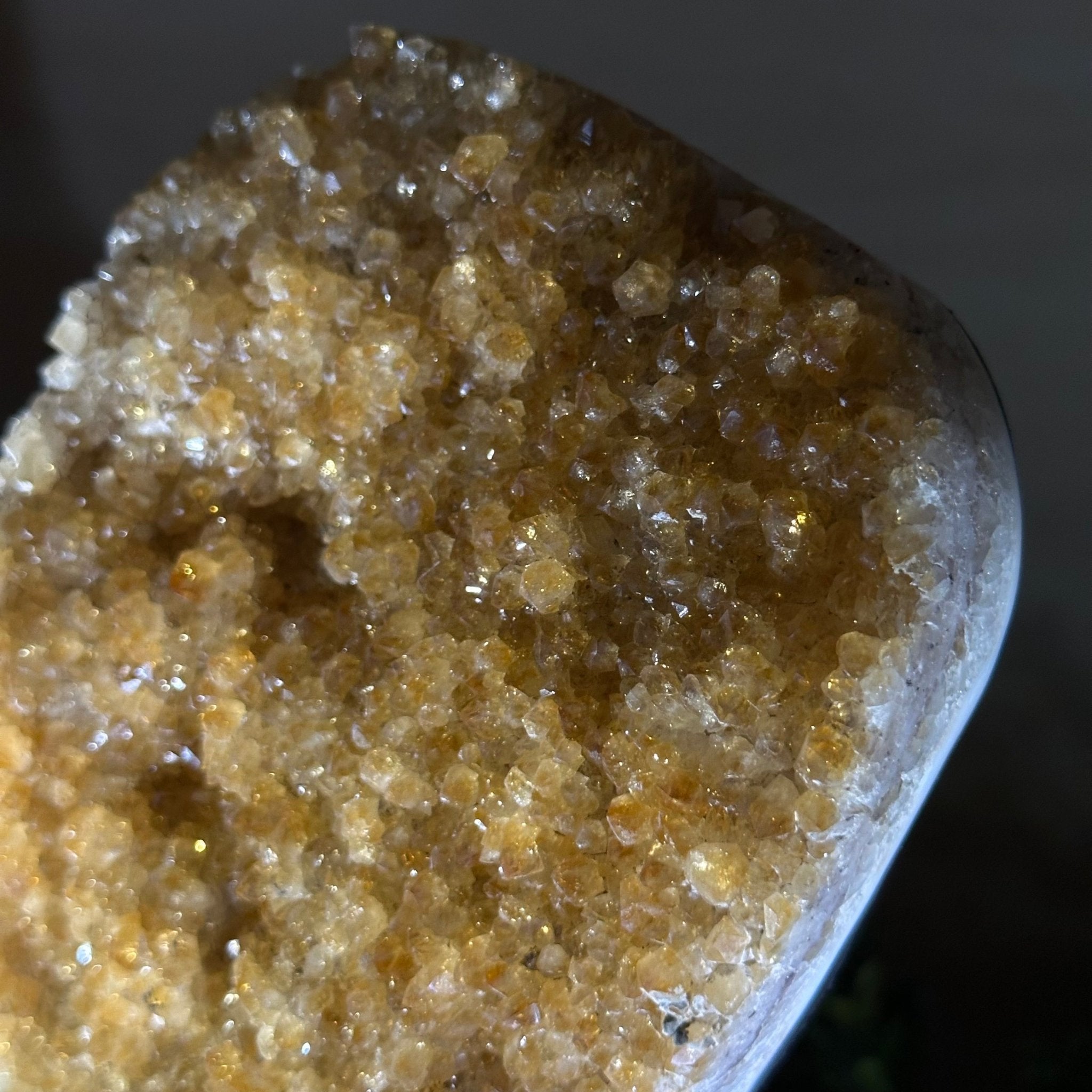 Extra Quality Citrine Cluster on Cement Base, 5 lbs and 9.2" Tall 5615 - 0050 - Brazil GemsBrazil GemsExtra Quality Citrine Cluster on Cement Base, 5 lbs and 9.2" Tall 5615 - 0050Clusters on Cement Bases5615 - 0050