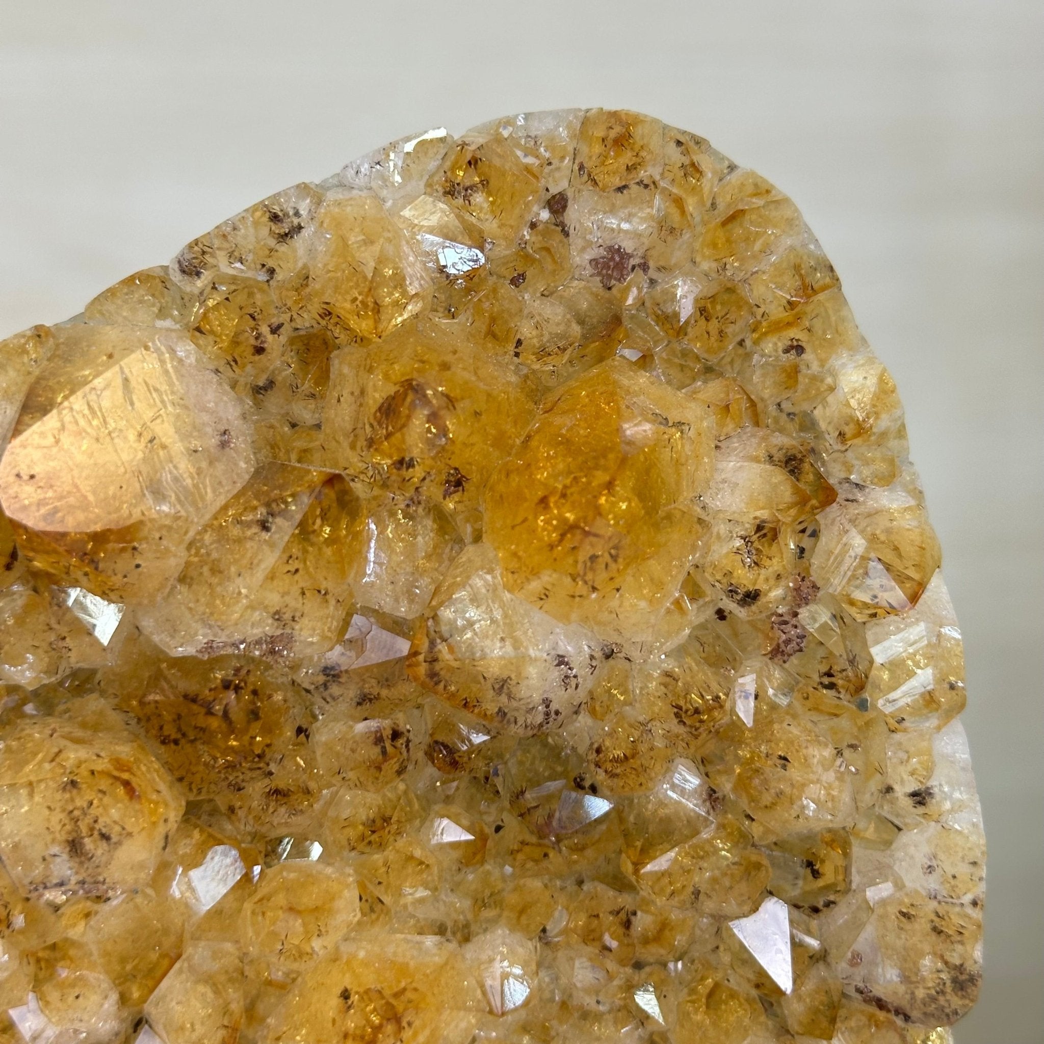 Extra Quality Citrine Cluster on Cement Base, 6 lbs and 10.4" Tall 5615 - 0051 - Brazil GemsBrazil GemsExtra Quality Citrine Cluster on Cement Base, 6 lbs and 10.4" Tall 5615 - 0051Clusters on Cement Bases5615 - 0051