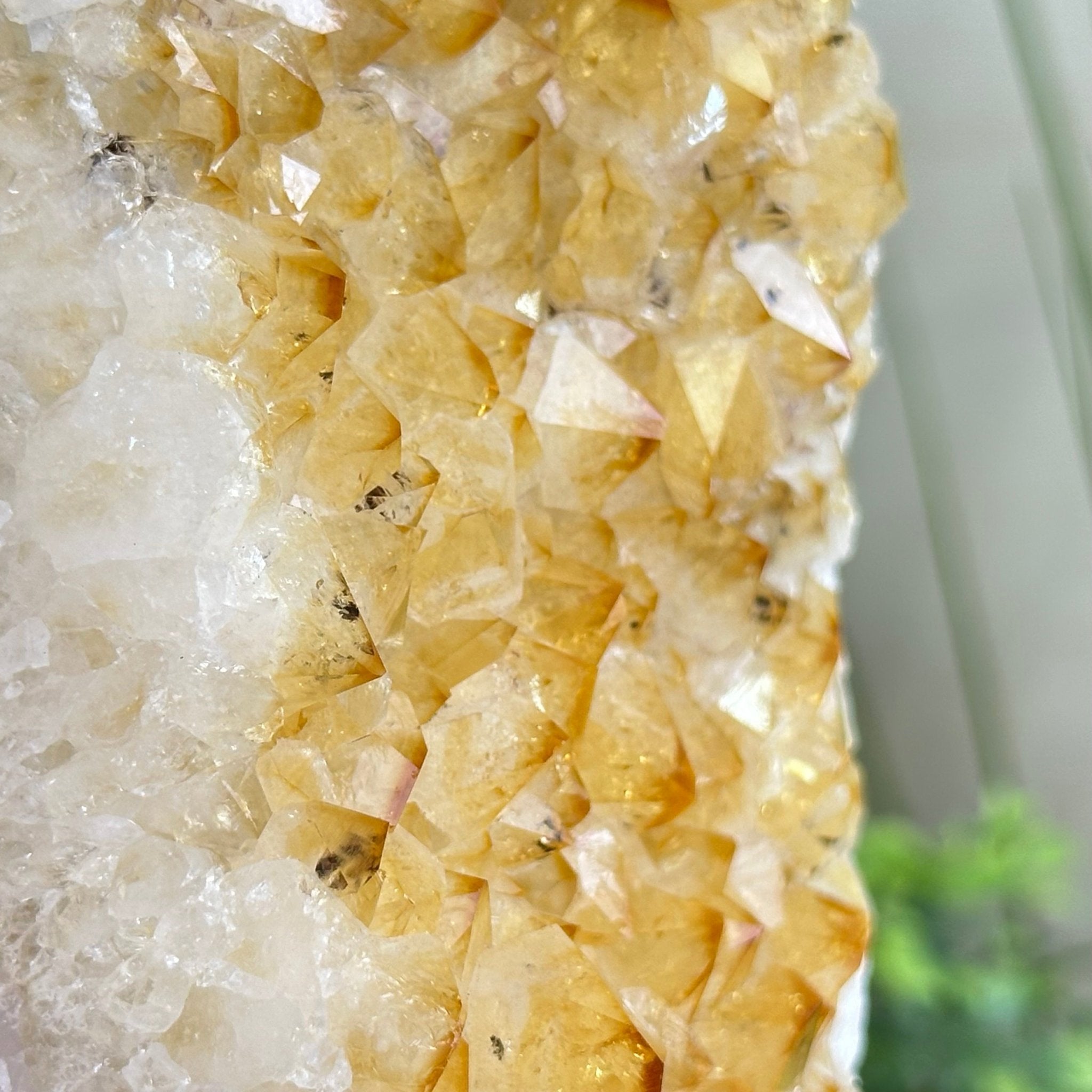 Extra Quality Citrine Cluster on Cement Base, 6 lbs and 11.8" Tall 5615 - 0053 - Brazil GemsBrazil GemsExtra Quality Citrine Cluster on Cement Base, 6 lbs and 11.8" Tall 5615 - 0053Clusters on Cement Bases5615 - 0053