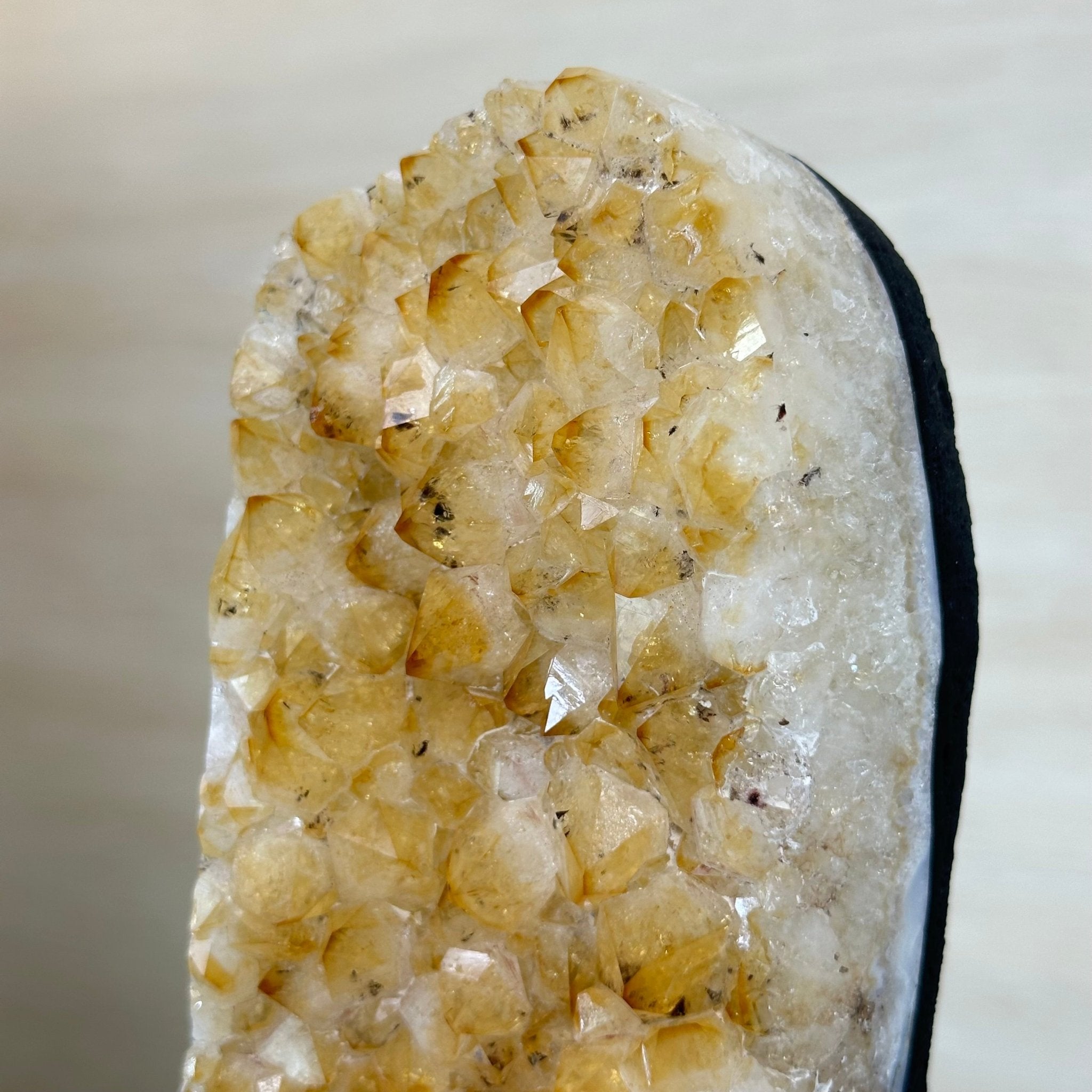 Extra Quality Citrine Cluster on Cement Base, 6 lbs and 11.8" Tall 5615 - 0053 - Brazil GemsBrazil GemsExtra Quality Citrine Cluster on Cement Base, 6 lbs and 11.8" Tall 5615 - 0053Clusters on Cement Bases5615 - 0053