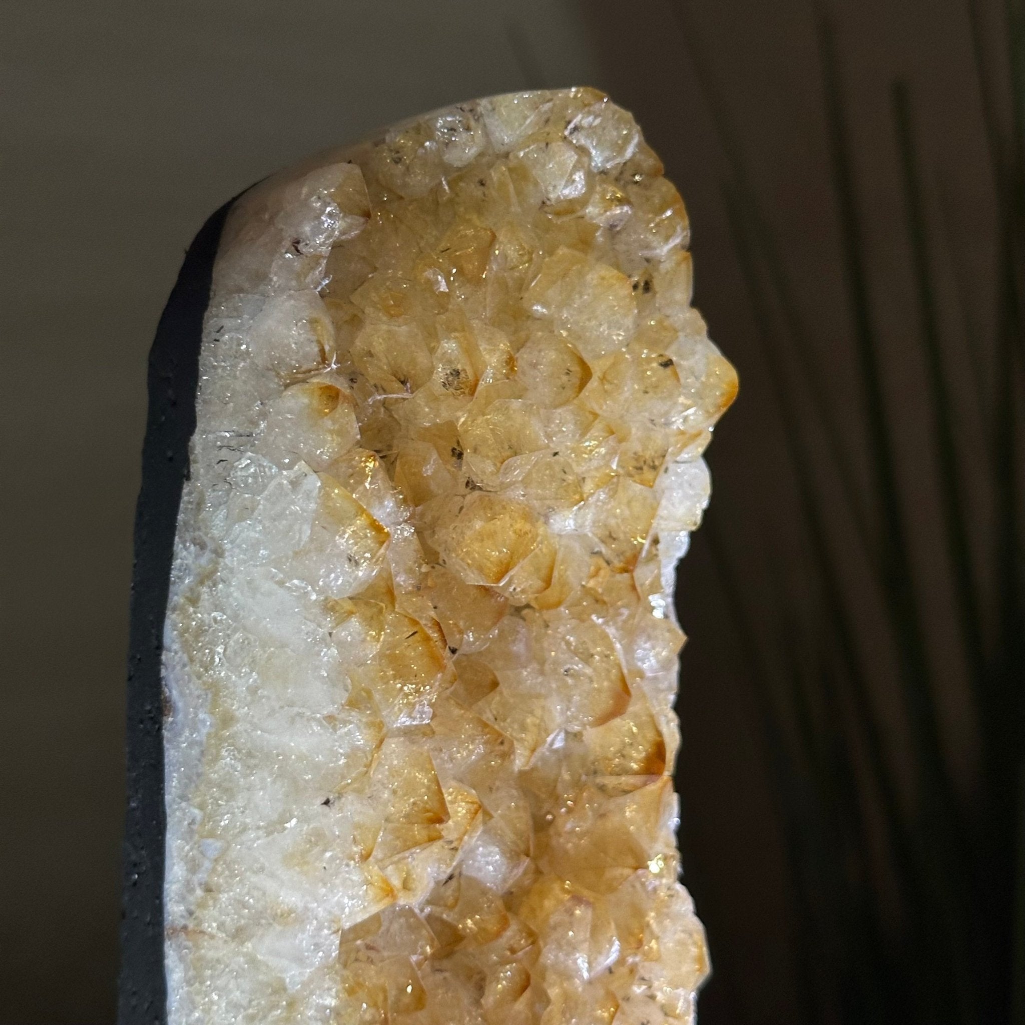 Extra Quality Citrine Cluster on Cement Base, 6 lbs and 11.8" Tall 5615 - 0053 - Brazil GemsBrazil GemsExtra Quality Citrine Cluster on Cement Base, 6 lbs and 11.8" Tall 5615 - 0053Clusters on Cement Bases5615 - 0053