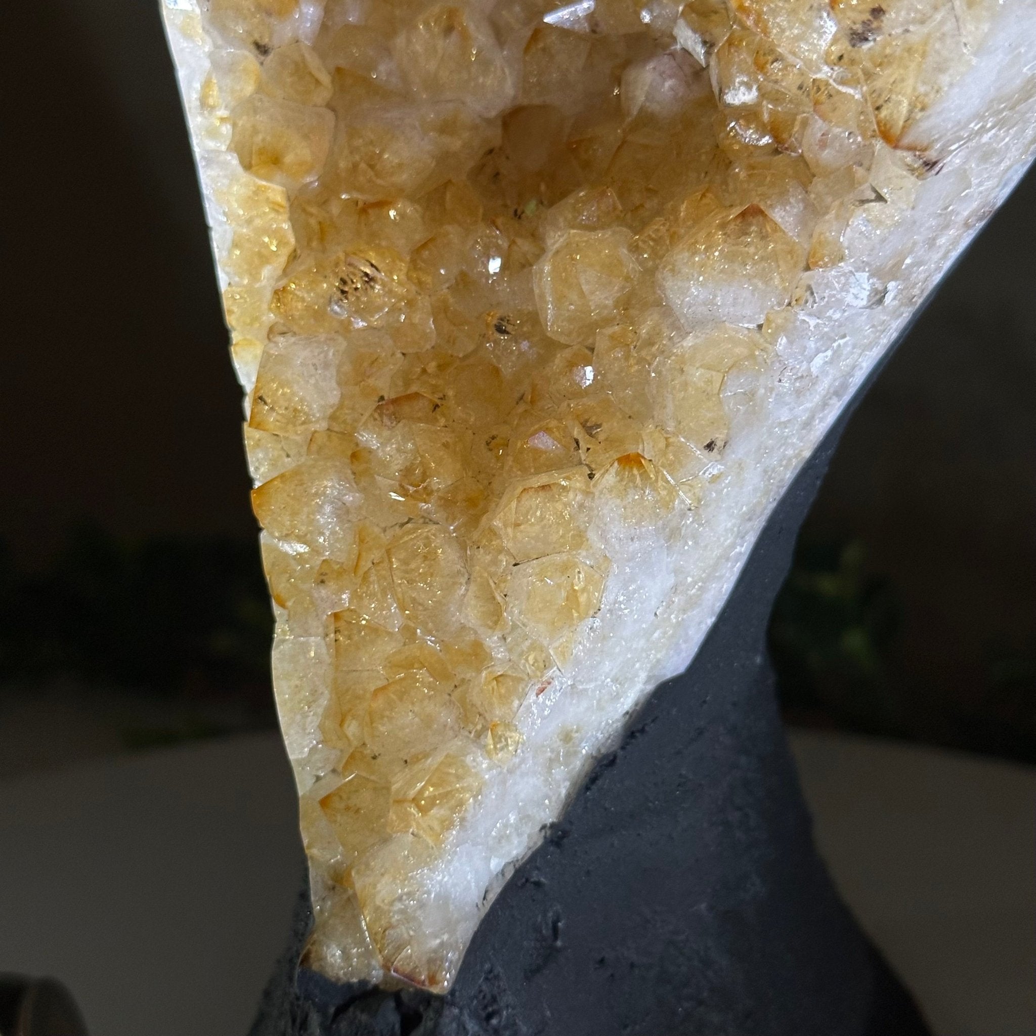 Extra Quality Citrine Cluster on Cement Base, 6 lbs and 9.4" Tall 5615 - 0052 - Brazil GemsBrazil GemsExtra Quality Citrine Cluster on Cement Base, 6 lbs and 9.4" Tall 5615 - 0052Clusters on Cement Bases5615 - 0052