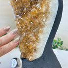 Extra Quality Citrine Cluster on Cement Base, 7.1 lbs and 10.4" Tall 5615 - 0055 - Brazil GemsBrazil GemsExtra Quality Citrine Cluster on Cement Base, 7.1 lbs and 10.4" Tall 5615 - 0055Clusters on Cement Bases5615 - 0055