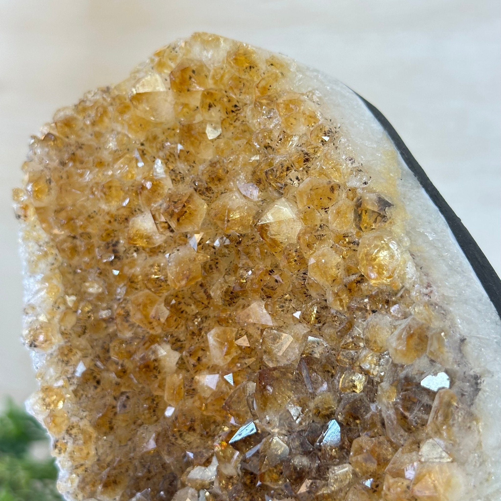 Extra Quality Citrine Cluster on Cement Base, 7.1 lbs and 10.4" Tall 5615 - 0055 - Brazil GemsBrazil GemsExtra Quality Citrine Cluster on Cement Base, 7.1 lbs and 10.4" Tall 5615 - 0055Clusters on Cement Bases5615 - 0055