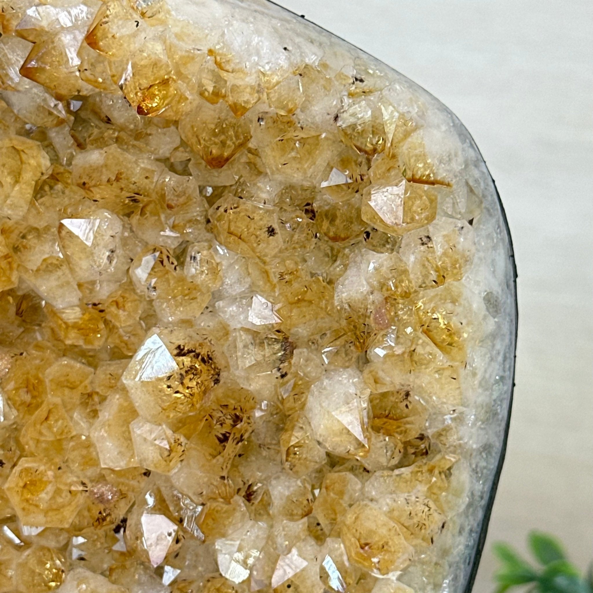 Extra Quality Citrine Cluster on Cement Base, 7.2 lbs and 7.4" Tall 5615 - 0056 - Brazil GemsBrazil GemsExtra Quality Citrine Cluster on Cement Base, 7.2 lbs and 7.4" Tall 5615 - 0056Clusters on Cement Bases5615 - 0056