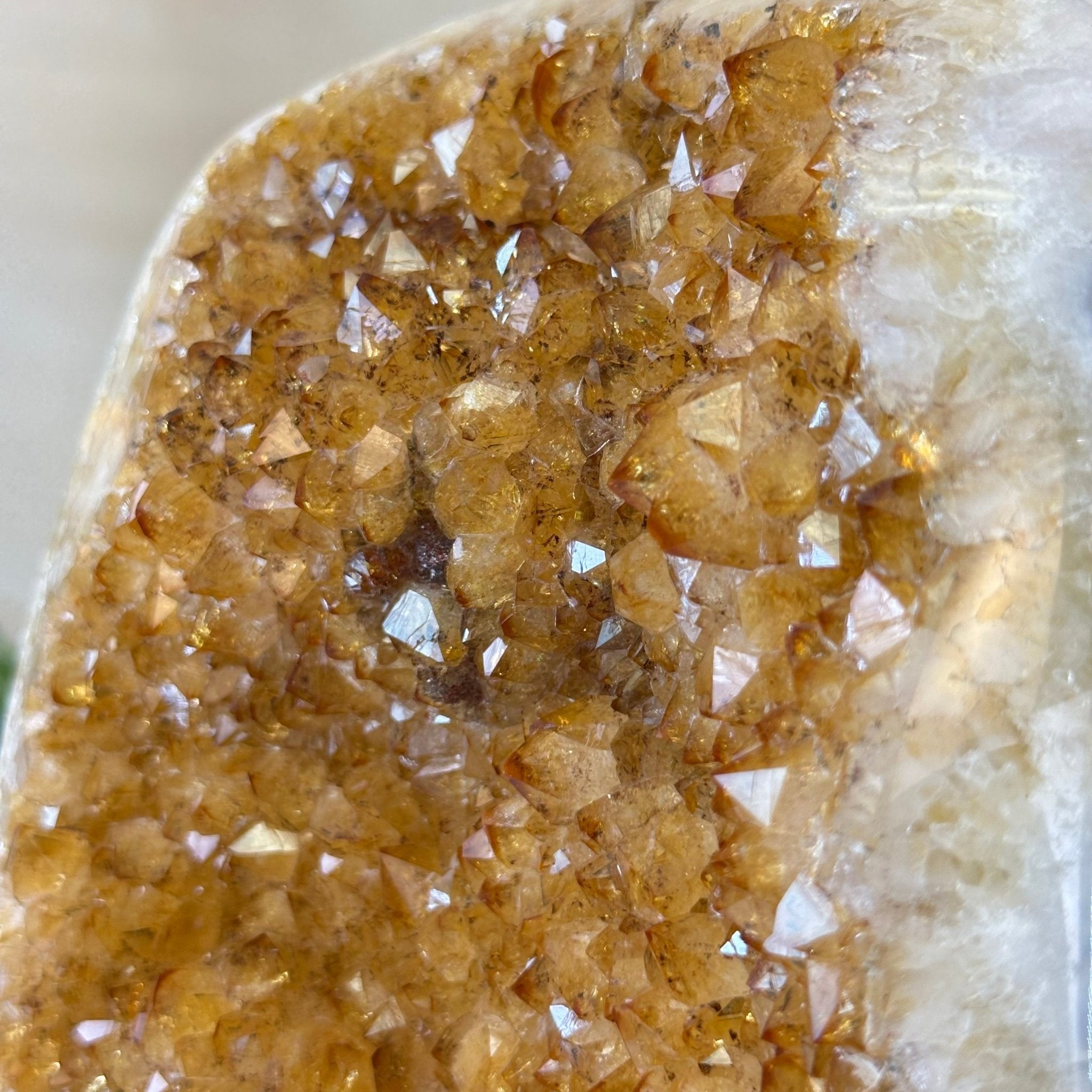 Extra Quality Citrine Cluster on Cement Base, 7.9 lbs and 9.2" Tall 5615 - 0058 - Brazil GemsBrazil GemsExtra Quality Citrine Cluster on Cement Base, 7.9 lbs and 9.2" Tall 5615 - 0058Clusters on Cement Bases5615 - 0058