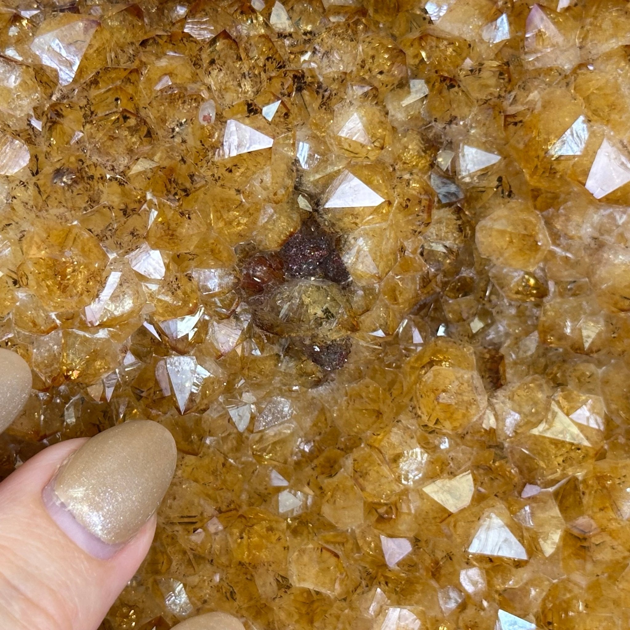 Extra Quality Citrine Cluster on Cement Base, 7.9 lbs and 9.2" Tall 5615 - 0058 - Brazil GemsBrazil GemsExtra Quality Citrine Cluster on Cement Base, 7.9 lbs and 9.2" Tall 5615 - 0058Clusters on Cement Bases5615 - 0058