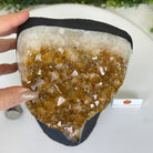 Extra Quality Citrine Cluster on Cement Base, 8.8 lbs and 8.3" Tall 5615 - 0062 - Brazil GemsBrazil GemsExtra Quality Citrine Cluster on Cement Base, 8.8 lbs and 8.3" Tall 5615 - 0062Clusters on Cement Bases5615 - 0062
