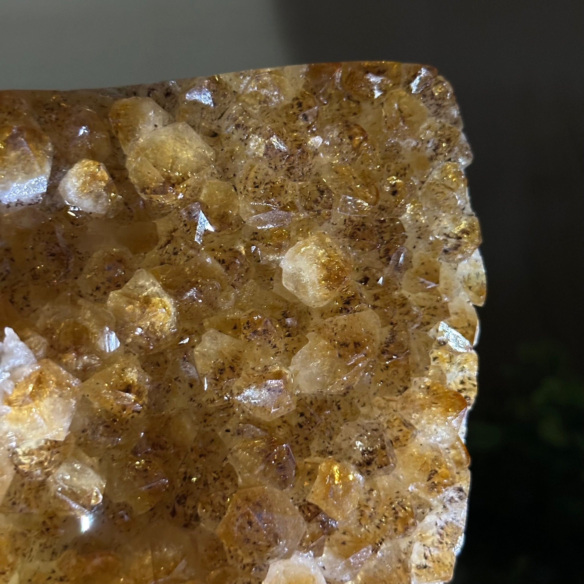 Extra Quality Citrine Cluster on Cement Base, 8.8 lbs and 8.3" Tall 5615 - 0062 - Brazil GemsBrazil GemsExtra Quality Citrine Cluster on Cement Base, 8.8 lbs and 8.3" Tall 5615 - 0062Clusters on Cement Bases5615 - 0062