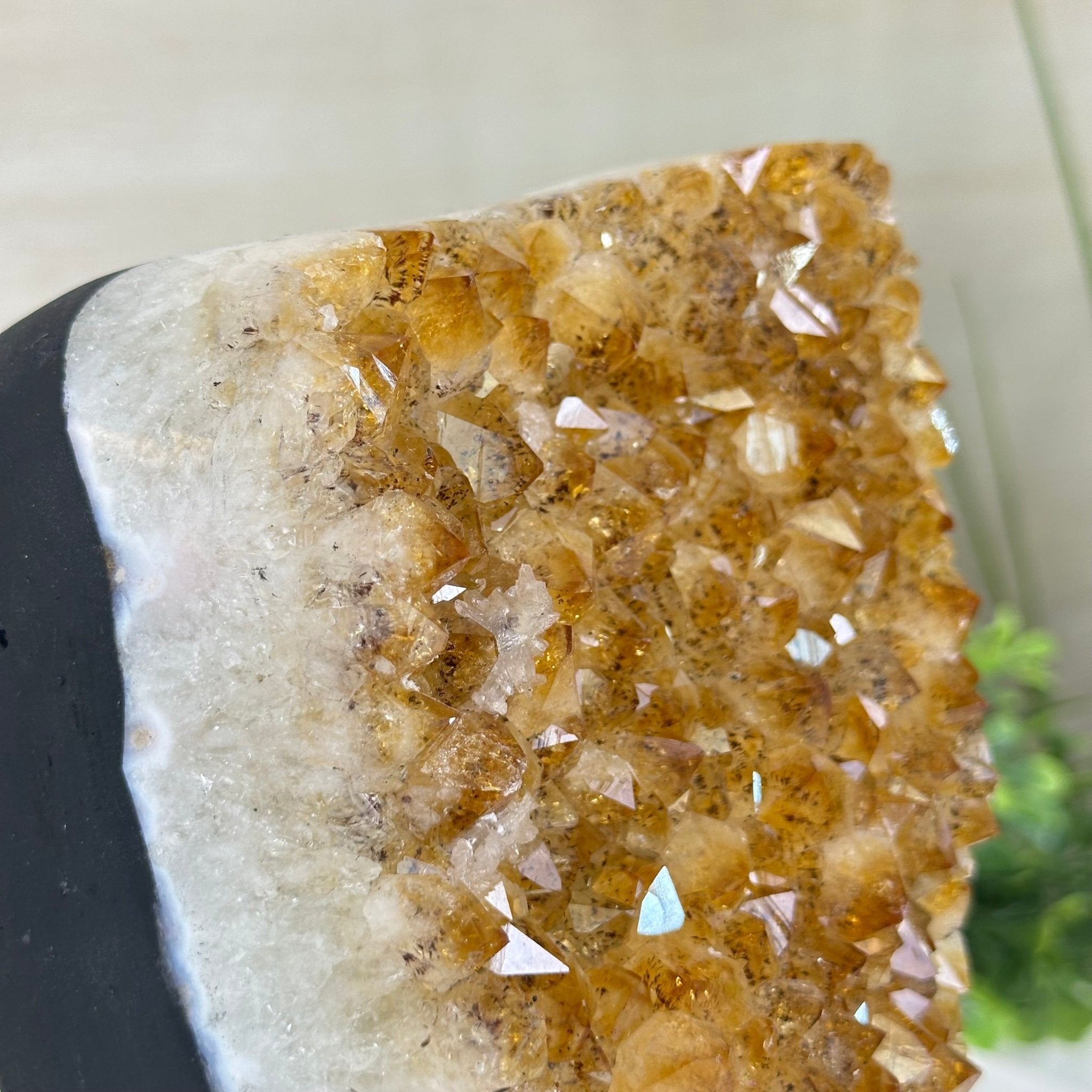 Extra Quality Citrine Cluster on Cement Base, 8.8 lbs and 8.3" Tall 5615 - 0062 - Brazil GemsBrazil GemsExtra Quality Citrine Cluster on Cement Base, 8.8 lbs and 8.3" Tall 5615 - 0062Clusters on Cement Bases5615 - 0062