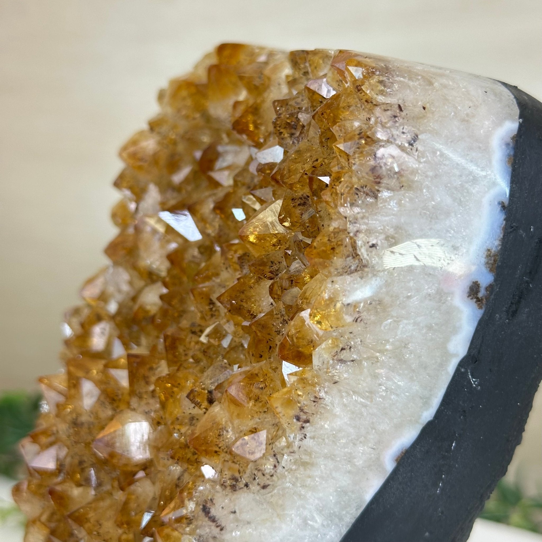 Extra Quality Citrine Cluster on Cement Base, 8.8 lbs and 8.3" Tall 5615 - 0062 - Brazil GemsBrazil GemsExtra Quality Citrine Cluster on Cement Base, 8.8 lbs and 8.3" Tall 5615 - 0062Clusters on Cement Bases5615 - 0062