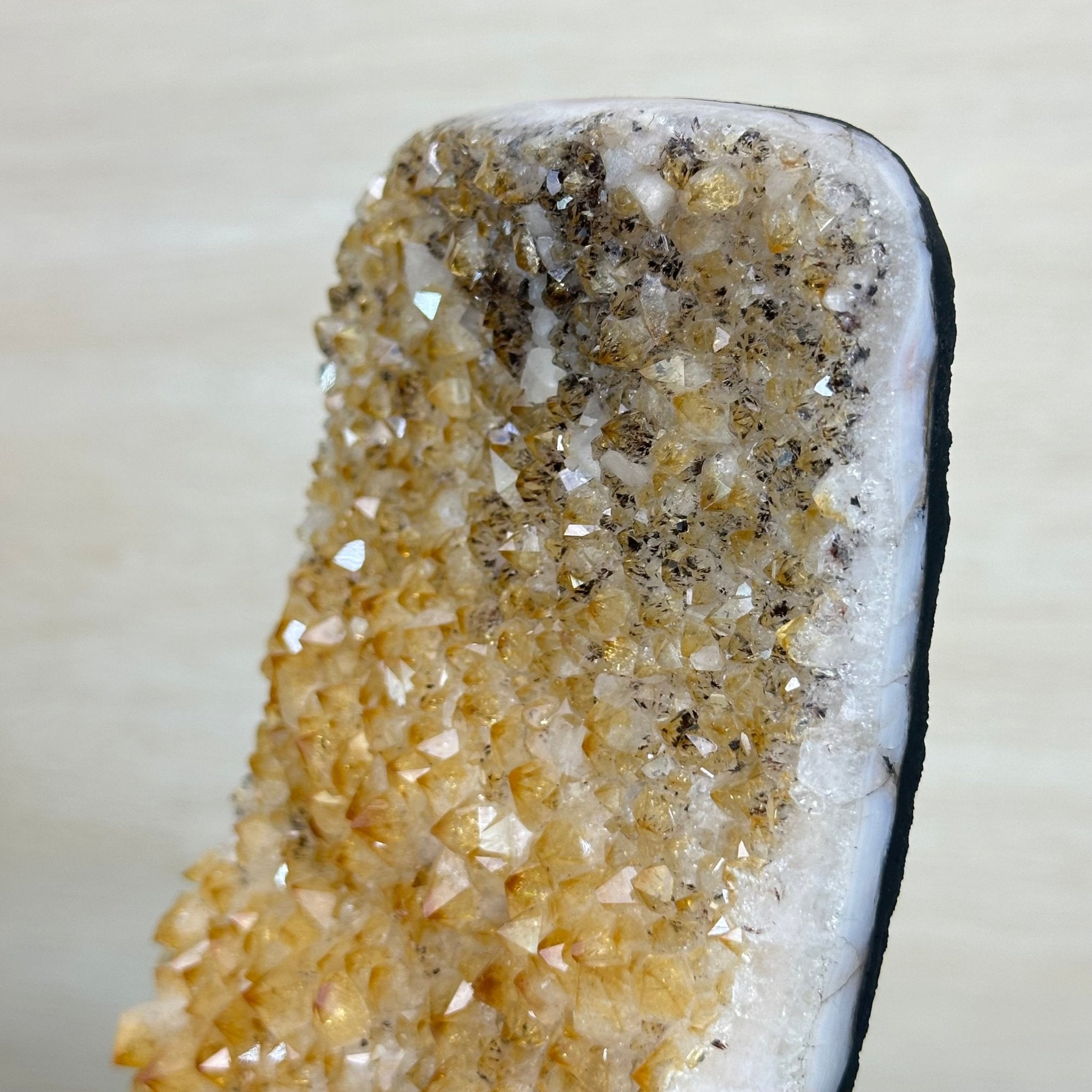 Extra Quality Citrine Cluster on Cement Base, 9 lbs and 12.1" Tall 5615 - 0064 - Brazil GemsBrazil GemsExtra Quality Citrine Cluster on Cement Base, 9 lbs and 12.1" Tall 5615 - 0064Clusters on Cement Bases5615 - 0064