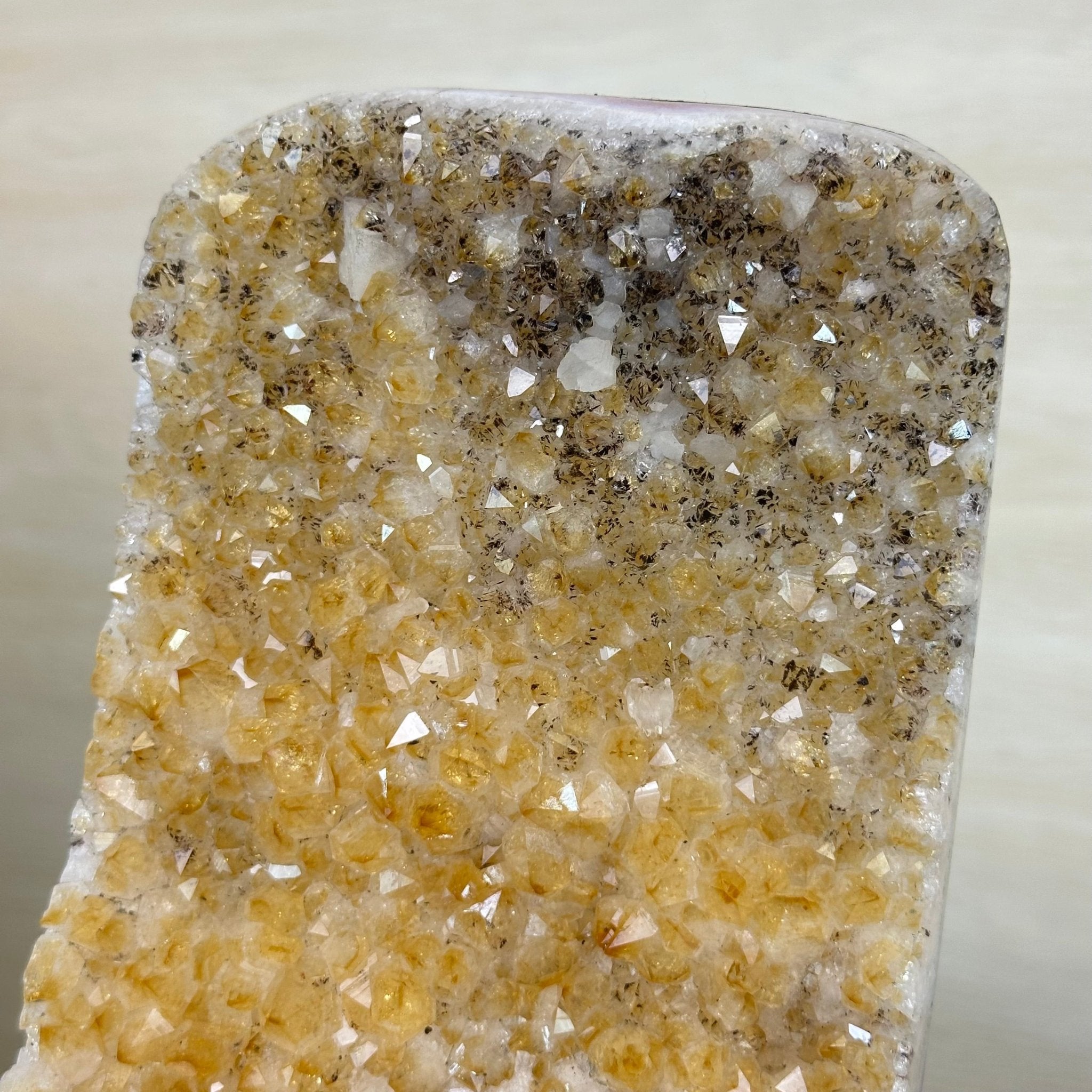 Extra Quality Citrine Cluster on Cement Base, 9 lbs and 12.1" Tall 5615 - 0064 - Brazil GemsBrazil GemsExtra Quality Citrine Cluster on Cement Base, 9 lbs and 12.1" Tall 5615 - 0064Clusters on Cement Bases5615 - 0064