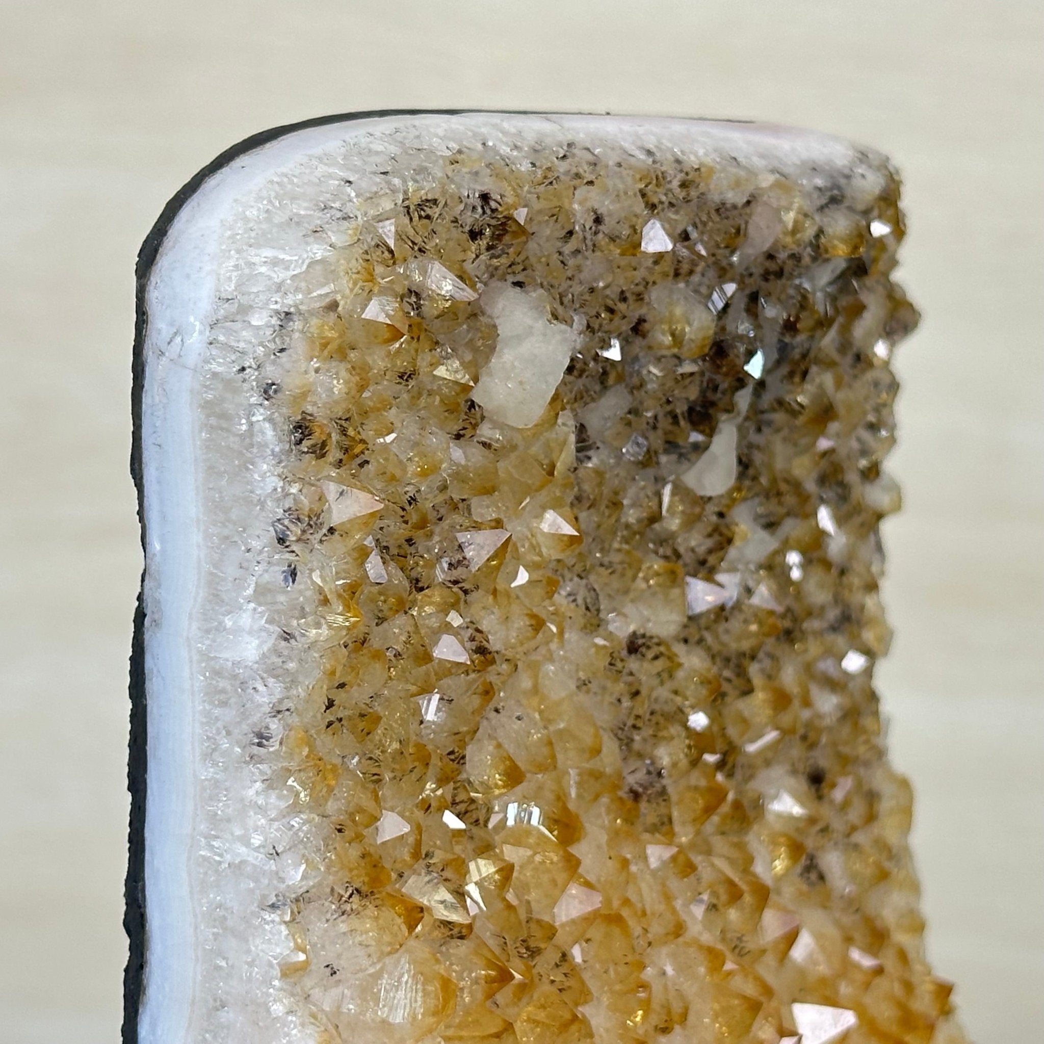 Extra Quality Citrine Cluster on Cement Base, 9 lbs and 12.1" Tall 5615 - 0064 - Brazil GemsBrazil GemsExtra Quality Citrine Cluster on Cement Base, 9 lbs and 12.1" Tall 5615 - 0064Clusters on Cement Bases5615 - 0064