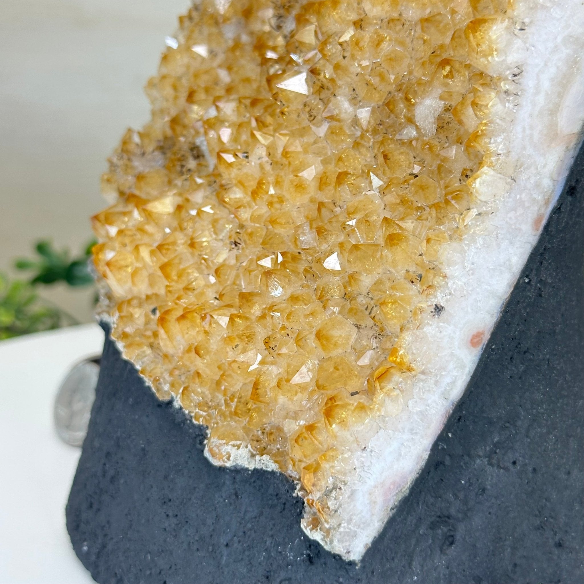 Extra Quality Citrine Cluster on Cement Base, 9 lbs and 12.1" Tall 5615 - 0064 - Brazil GemsBrazil GemsExtra Quality Citrine Cluster on Cement Base, 9 lbs and 12.1" Tall 5615 - 0064Clusters on Cement Bases5615 - 0064