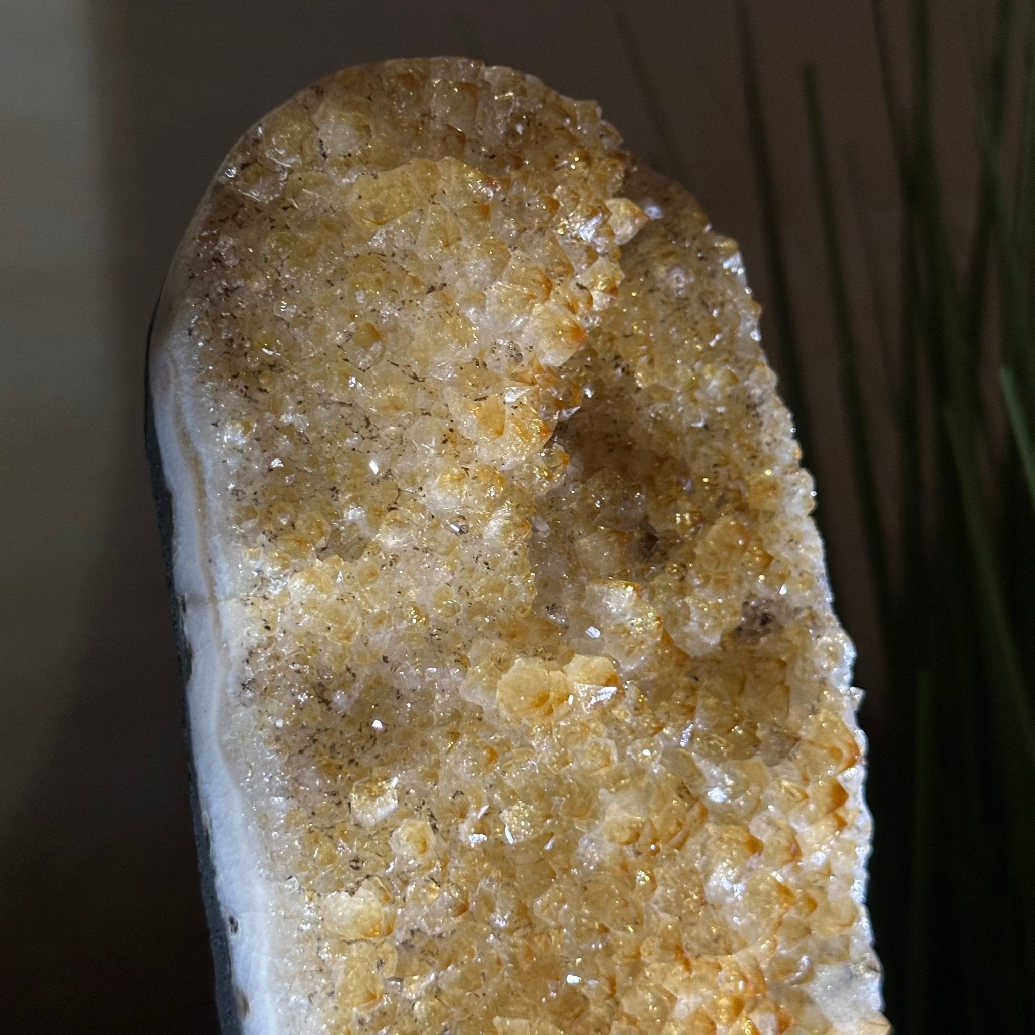 Extra Quality Citrine Cluster on Cement Base, 9.6 lbs and 11.9" Tall 5615 - 0065 - Brazil GemsBrazil GemsExtra Quality Citrine Cluster on Cement Base, 9.6 lbs and 11.9" Tall 5615 - 0065Clusters on Cement Bases5615 - 0065