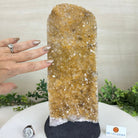 Extra Quality Citrine Cluster on Cement Base, 9.6 lbs and 11.9" Tall 5615 - 0065 - Brazil GemsBrazil GemsExtra Quality Citrine Cluster on Cement Base, 9.6 lbs and 11.9" Tall 5615 - 0065Clusters on Cement Bases5615 - 0065