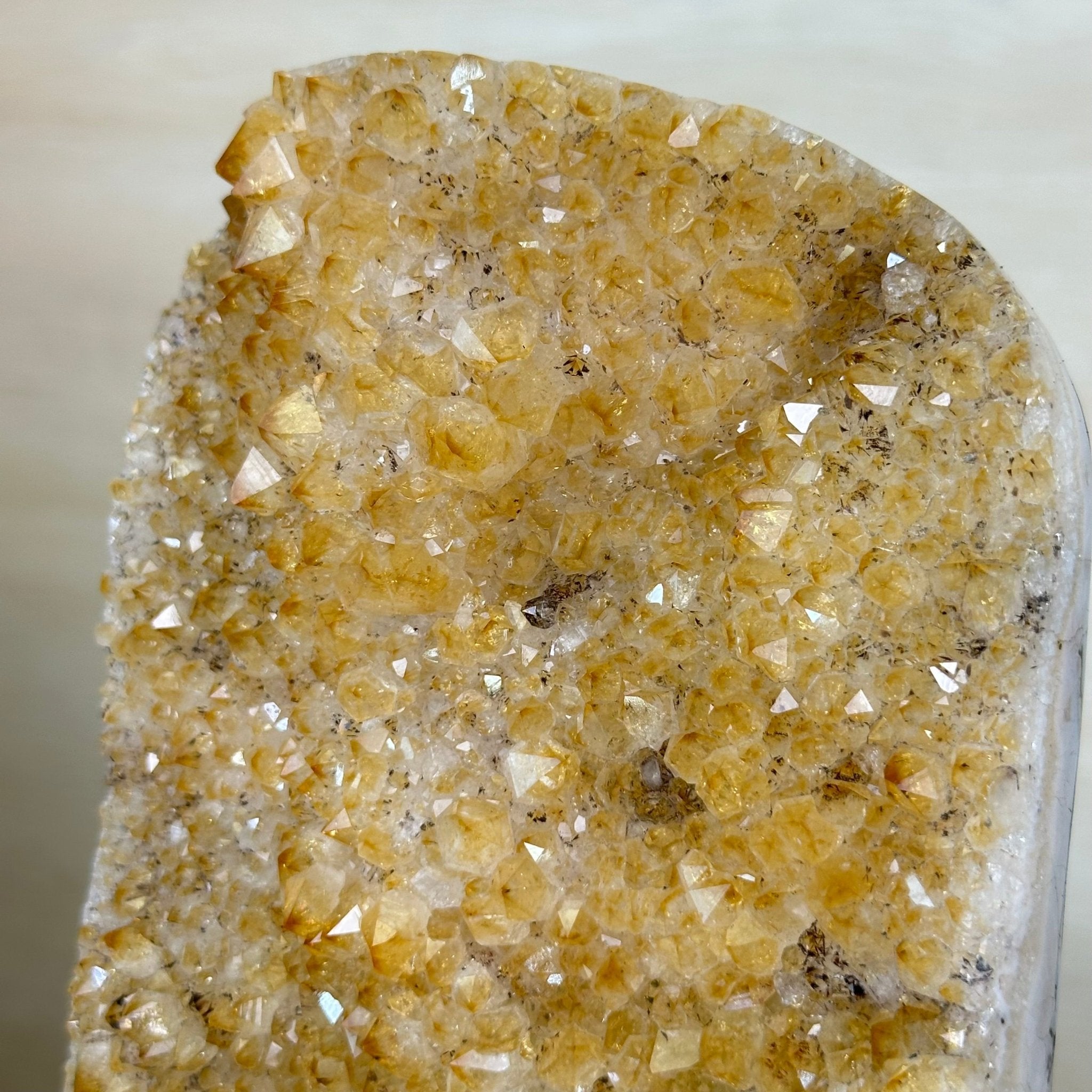 Extra Quality Citrine Cluster on Cement Base, 9.6 lbs and 11.9" Tall 5615 - 0065 - Brazil GemsBrazil GemsExtra Quality Citrine Cluster on Cement Base, 9.6 lbs and 11.9" Tall 5615 - 0065Clusters on Cement Bases5615 - 0065
