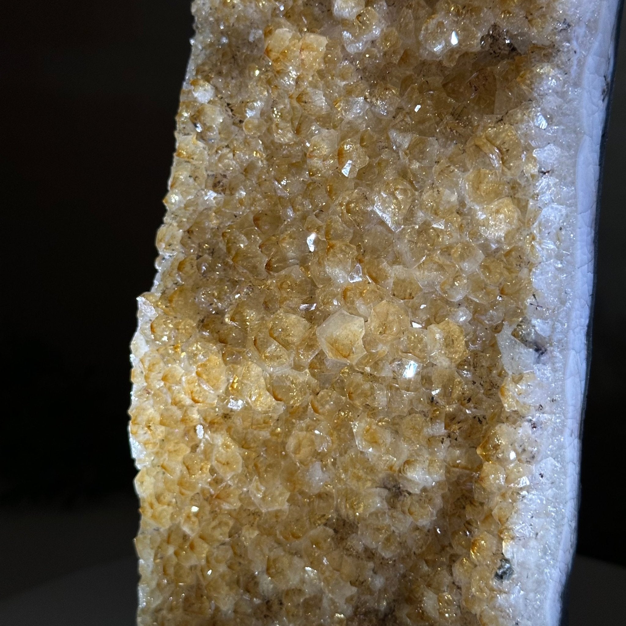 Extra Quality Citrine Cluster on Cement Base, 9.6 lbs and 11.9" Tall 5615 - 0065 - Brazil GemsBrazil GemsExtra Quality Citrine Cluster on Cement Base, 9.6 lbs and 11.9" Tall 5615 - 0065Clusters on Cement Bases5615 - 0065