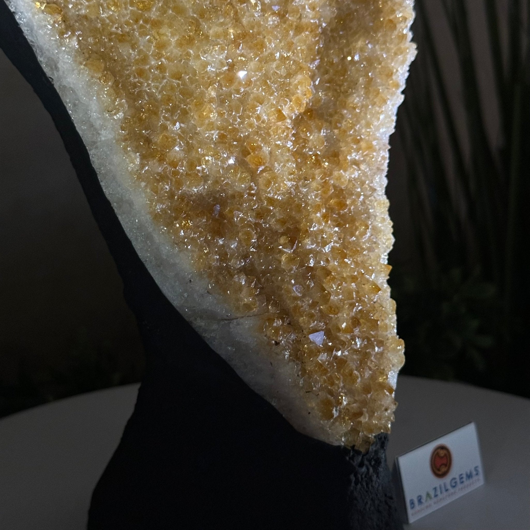 Extra Quality Citrine Cluster on Cement Base, 9.8 lbs and 12.5" Tall 5615 - 0066 - Brazil GemsBrazil GemsExtra Quality Citrine Cluster on Cement Base, 9.8 lbs and 12.5" Tall 5615 - 0066Clusters on Cement Bases5615 - 0066