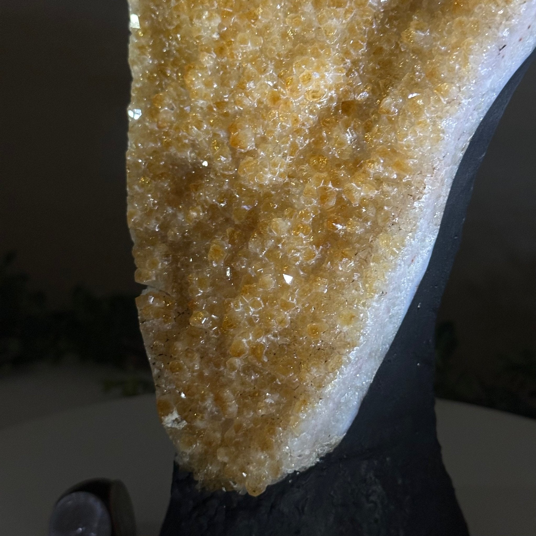 Extra Quality Citrine Cluster on Cement Base, 9.8 lbs and 12.5" Tall 5615 - 0066 - Brazil GemsBrazil GemsExtra Quality Citrine Cluster on Cement Base, 9.8 lbs and 12.5" Tall 5615 - 0066Clusters on Cement Bases5615 - 0066