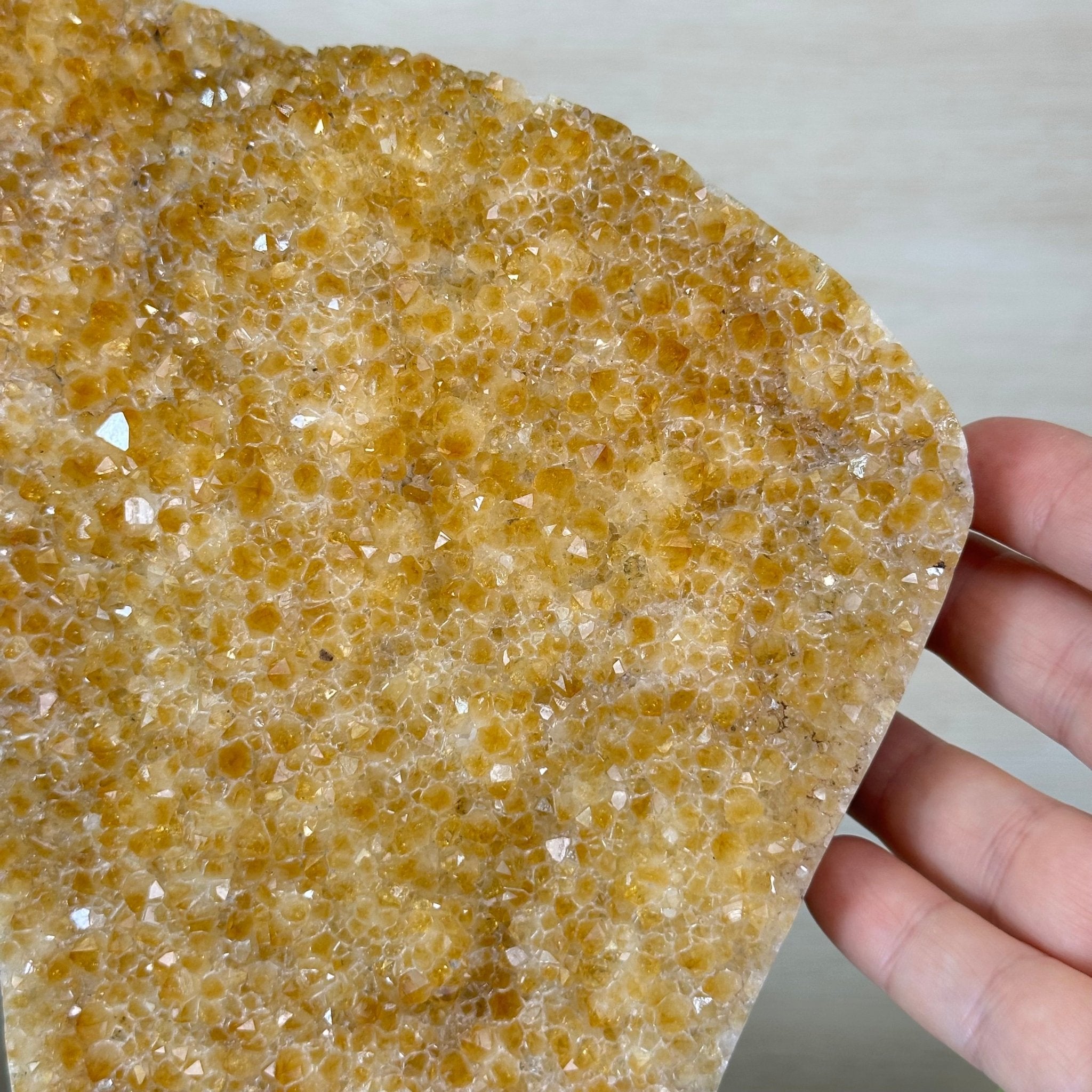 Extra Quality Citrine Cluster on Cement Base, 9.8 lbs and 12.5" Tall 5615 - 0066 - Brazil GemsBrazil GemsExtra Quality Citrine Cluster on Cement Base, 9.8 lbs and 12.5" Tall 5615 - 0066Clusters on Cement Bases5615 - 0066