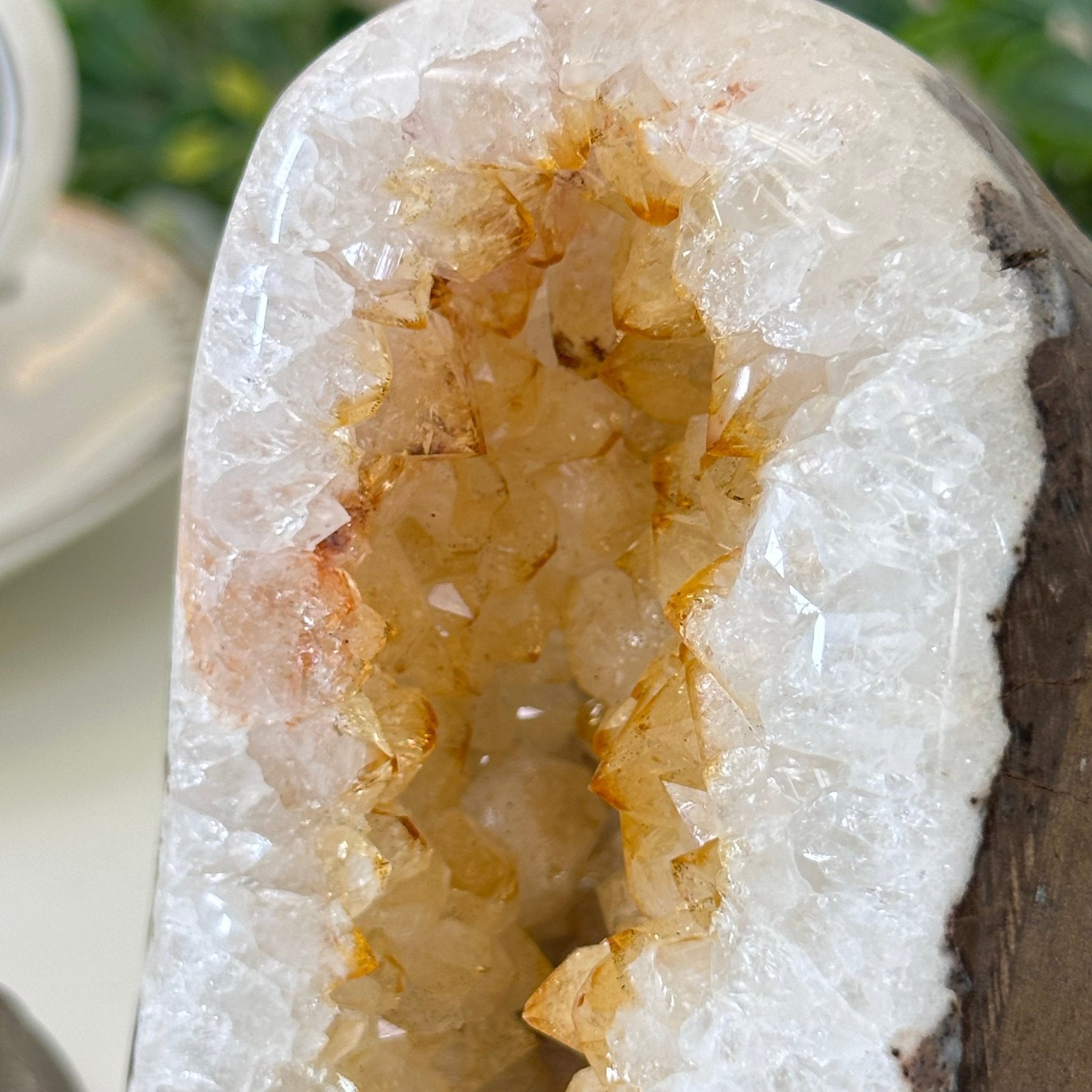Extra Quality Citrine Cluster w/ flat base, 4.2" Tall 5612 - 0225 - Brazil GemsBrazil GemsExtra Quality Citrine Cluster w/ flat base, 4.2" Tall 5612 - 0225Small Clusters with Flat Bases5612 - 0225