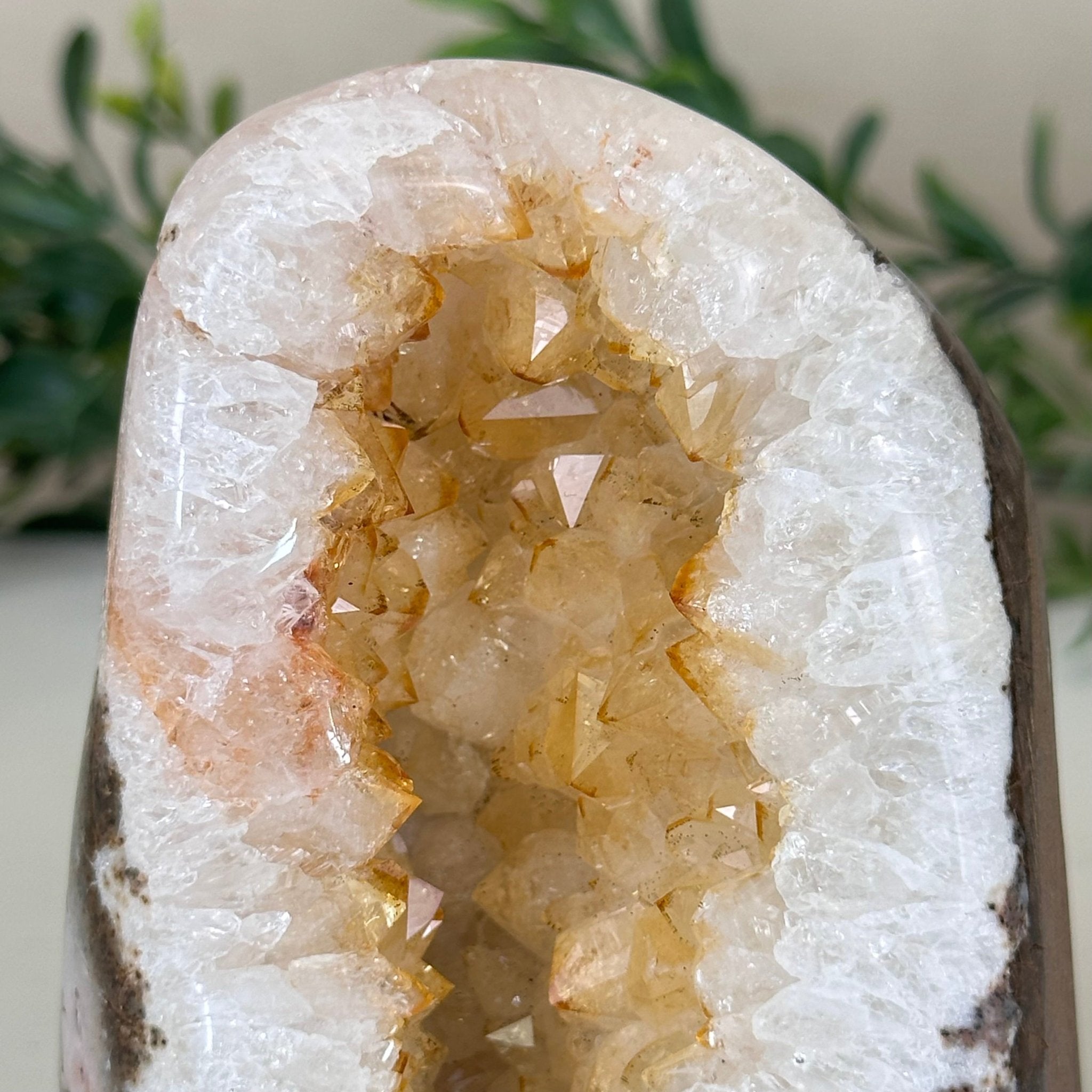 Extra Quality Citrine Cluster w/ flat base, 4.2" Tall 5612 - 0225 - Brazil GemsBrazil GemsExtra Quality Citrine Cluster w/ flat base, 4.2" Tall 5612 - 0225Small Clusters with Flat Bases5612 - 0225