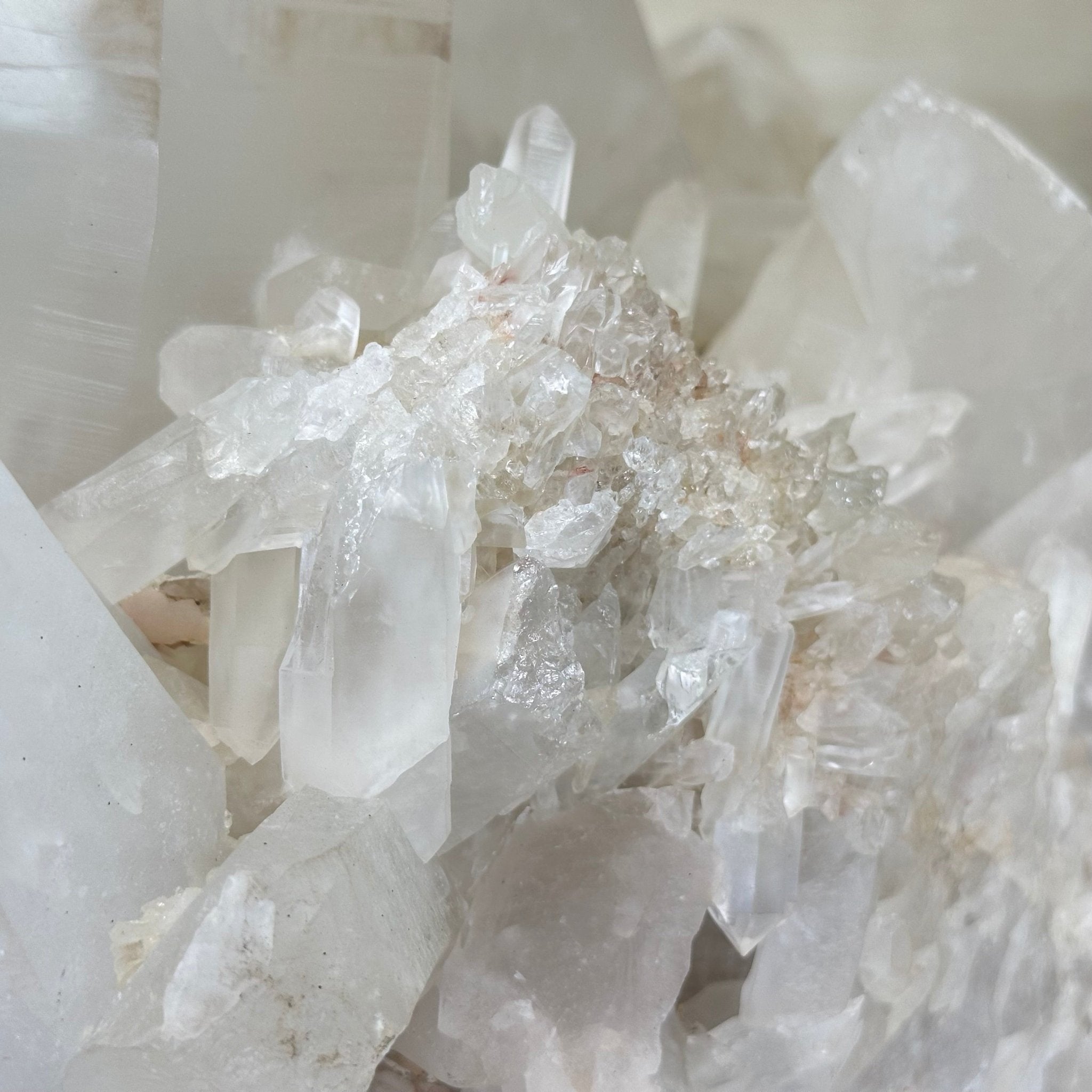 Extra Quality Clear Quartz Crystal Cluster 62.2 lbs & 14.3" Long 5494 - 0012 - Brazil GemsBrazil GemsExtra Quality Clear Quartz Crystal Cluster 62.2 lbs & 14.3" Long 5494 - 0012Clusters With Natural Bases5494 - 0012