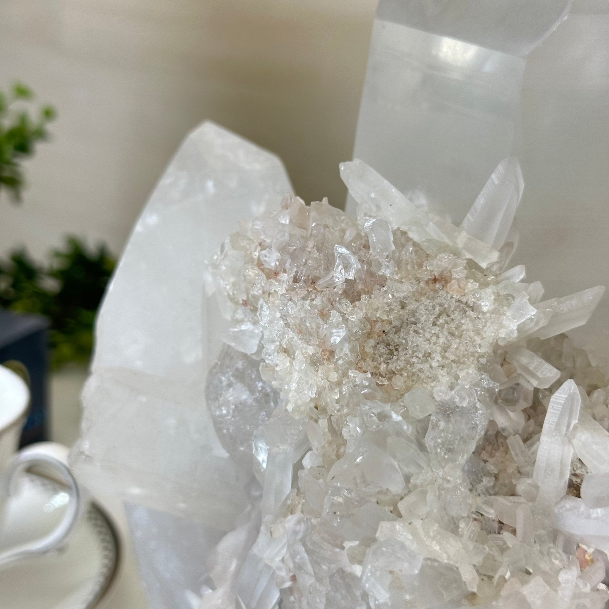 Extra Quality Clear Quartz Crystal Cluster 62.2 lbs & 14.3" Long 5494 - 0012 - Brazil GemsBrazil GemsExtra Quality Clear Quartz Crystal Cluster 62.2 lbs & 14.3" Long 5494 - 0012Clusters With Natural Bases5494 - 0012