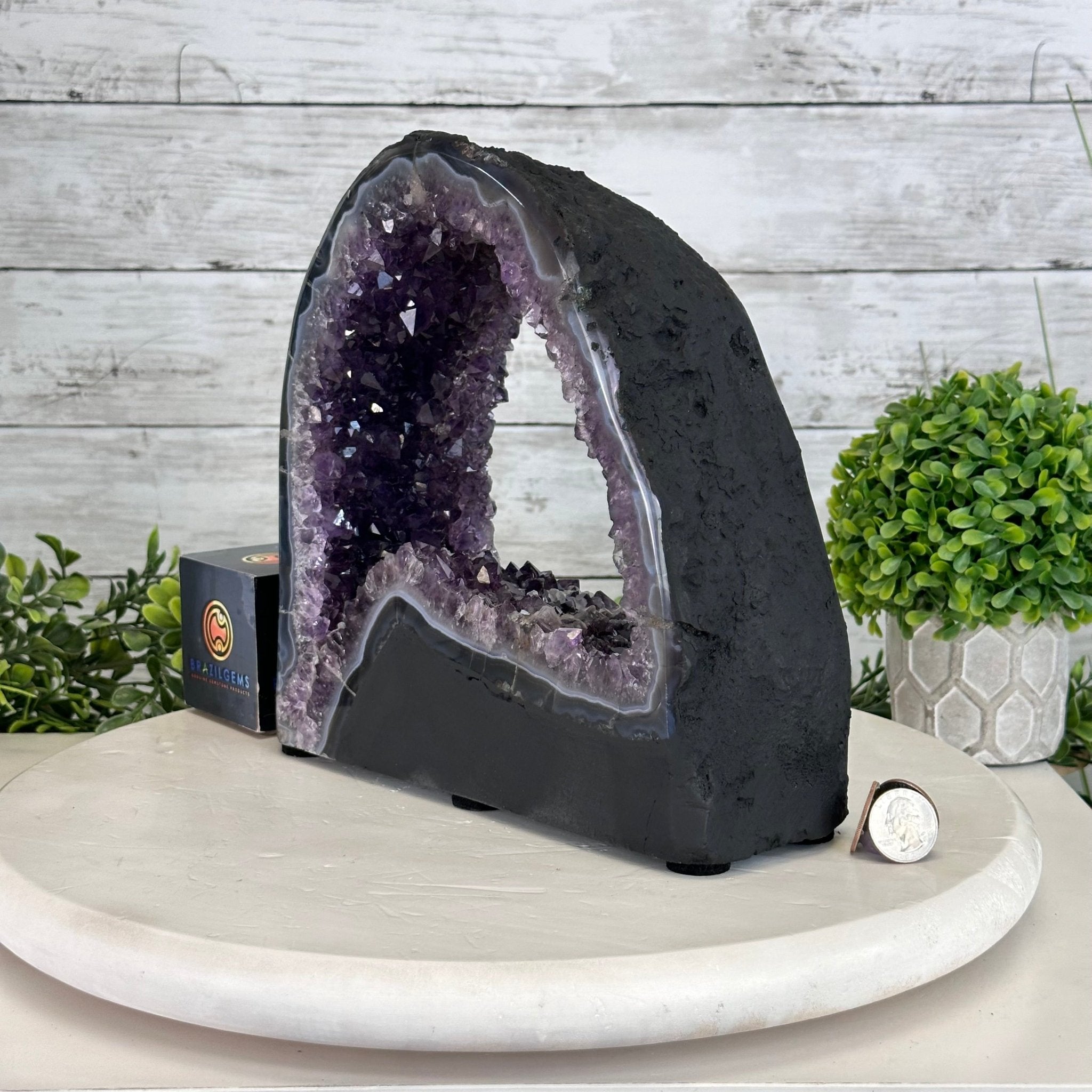 Extra Quality Open 2 - Sided Amethyst Cathedral 11 lbs & 9.3" Tall #5605 - 0148 - Brazil GemsBrazil GemsExtra Quality Open 2 - Sided Amethyst Cathedral 11 lbs & 9.3" Tall #5605 - 0148Open 2 - Sided Cathedrals5605 - 0148