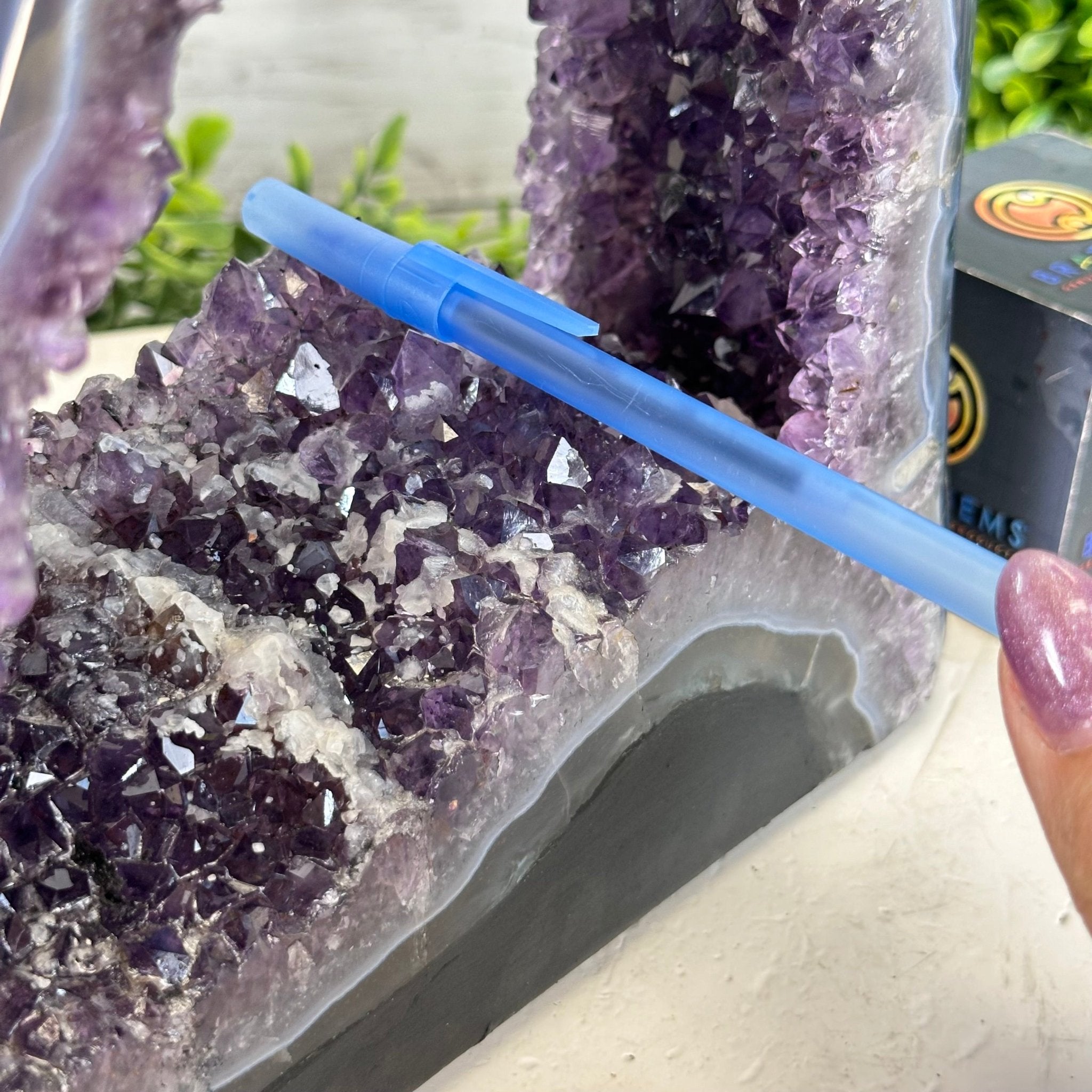 Extra Quality Open 2 - Sided Amethyst Cathedral 11 lbs & 9.3" Tall #5605 - 0148 - Brazil GemsBrazil GemsExtra Quality Open 2 - Sided Amethyst Cathedral 11 lbs & 9.3" Tall #5605 - 0148Open 2 - Sided Cathedrals5605 - 0148