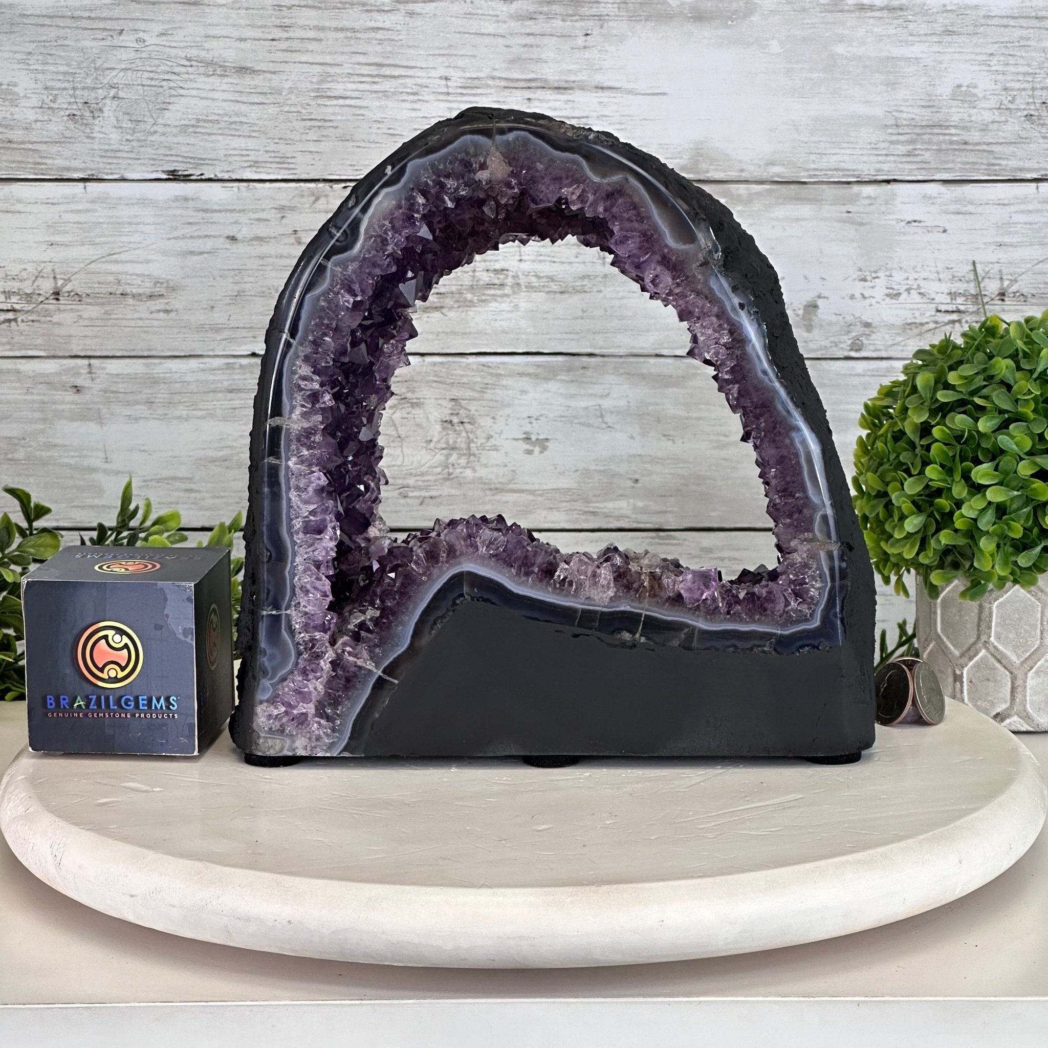 Extra Quality Open 2 - Sided Amethyst Cathedral 11 lbs & 9.3" Tall #5605 - 0148 - Brazil GemsBrazil GemsExtra Quality Open 2 - Sided Amethyst Cathedral 11 lbs & 9.3" Tall #5605 - 0148Open 2 - Sided Cathedrals5605 - 0148