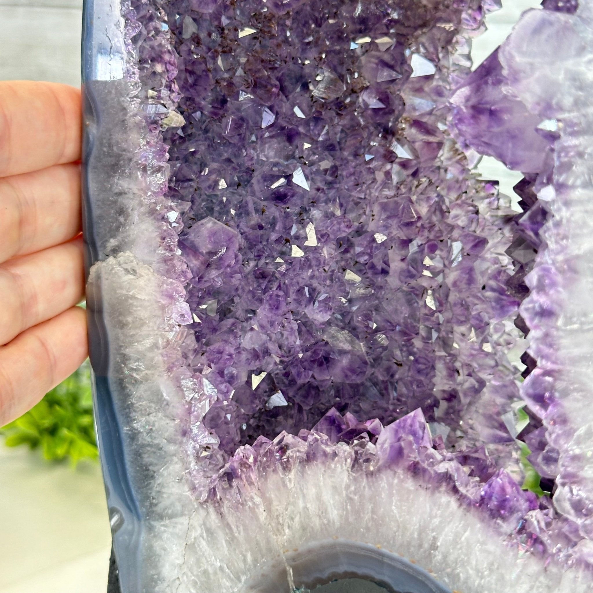 Extra Quality Open 2 - Sided Amethyst Cathedral 15.2 lbs & 16.7" tall, #5605 - 0143 - Brazil GemsBrazil GemsExtra Quality Open 2 - Sided Amethyst Cathedral 15.2 lbs & 16.7" tall, #5605 - 0143Open 2 - Sided Cathedrals5605 - 0143