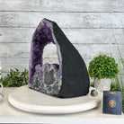 Extra Quality Open 2 - Sided Amethyst Cathedral 17 lbs & 11.7" Tall #5605 - 0149 - Brazil GemsBrazil GemsExtra Quality Open 2 - Sided Amethyst Cathedral 17 lbs & 11.7" Tall #5605 - 0149Open 2 - Sided Cathedrals5605 - 0149