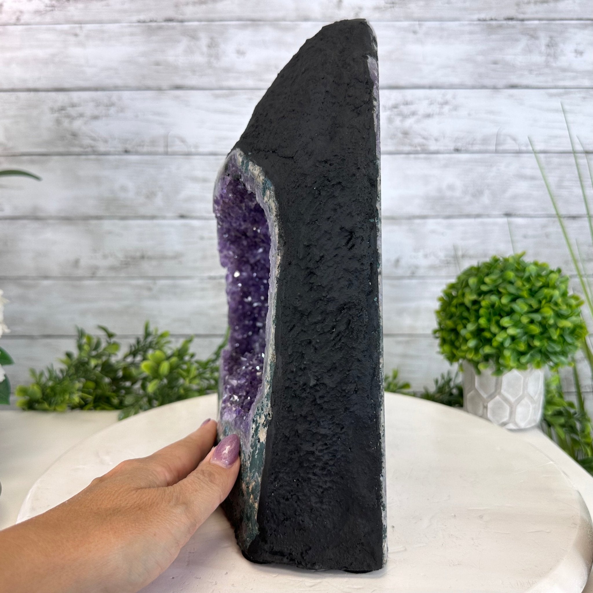 Extra Quality Open 2 - Sided Amethyst Cathedral 17 lbs & 11.7" Tall #5605 - 0149 - Brazil GemsBrazil GemsExtra Quality Open 2 - Sided Amethyst Cathedral 17 lbs & 11.7" Tall #5605 - 0149Open 2 - Sided Cathedrals5605 - 0149