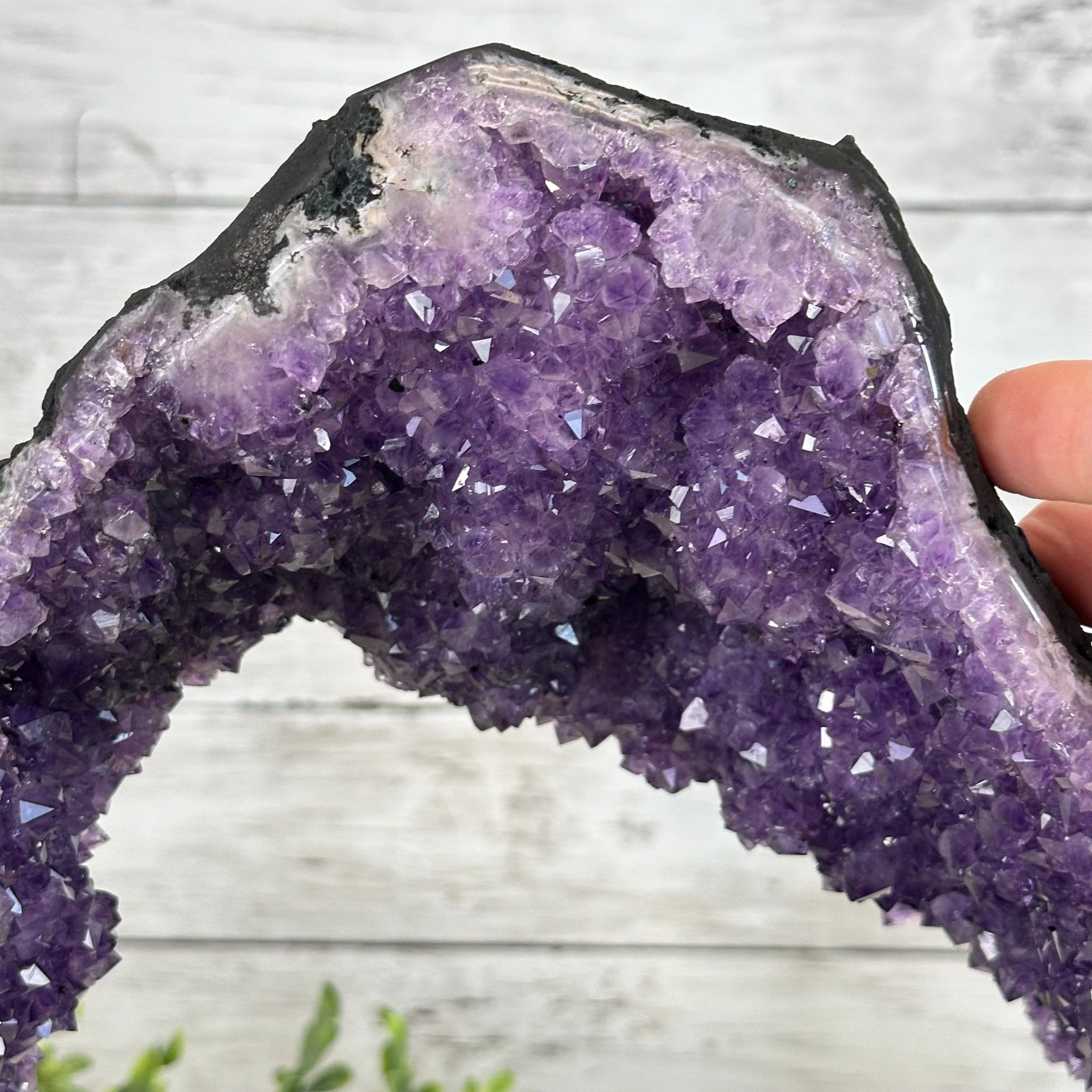 Extra Quality Open 2 - Sided Amethyst Cathedral 17 lbs & 11.7" Tall #5605 - 0149 - Brazil GemsBrazil GemsExtra Quality Open 2 - Sided Amethyst Cathedral 17 lbs & 11.7" Tall #5605 - 0149Open 2 - Sided Cathedrals5605 - 0149