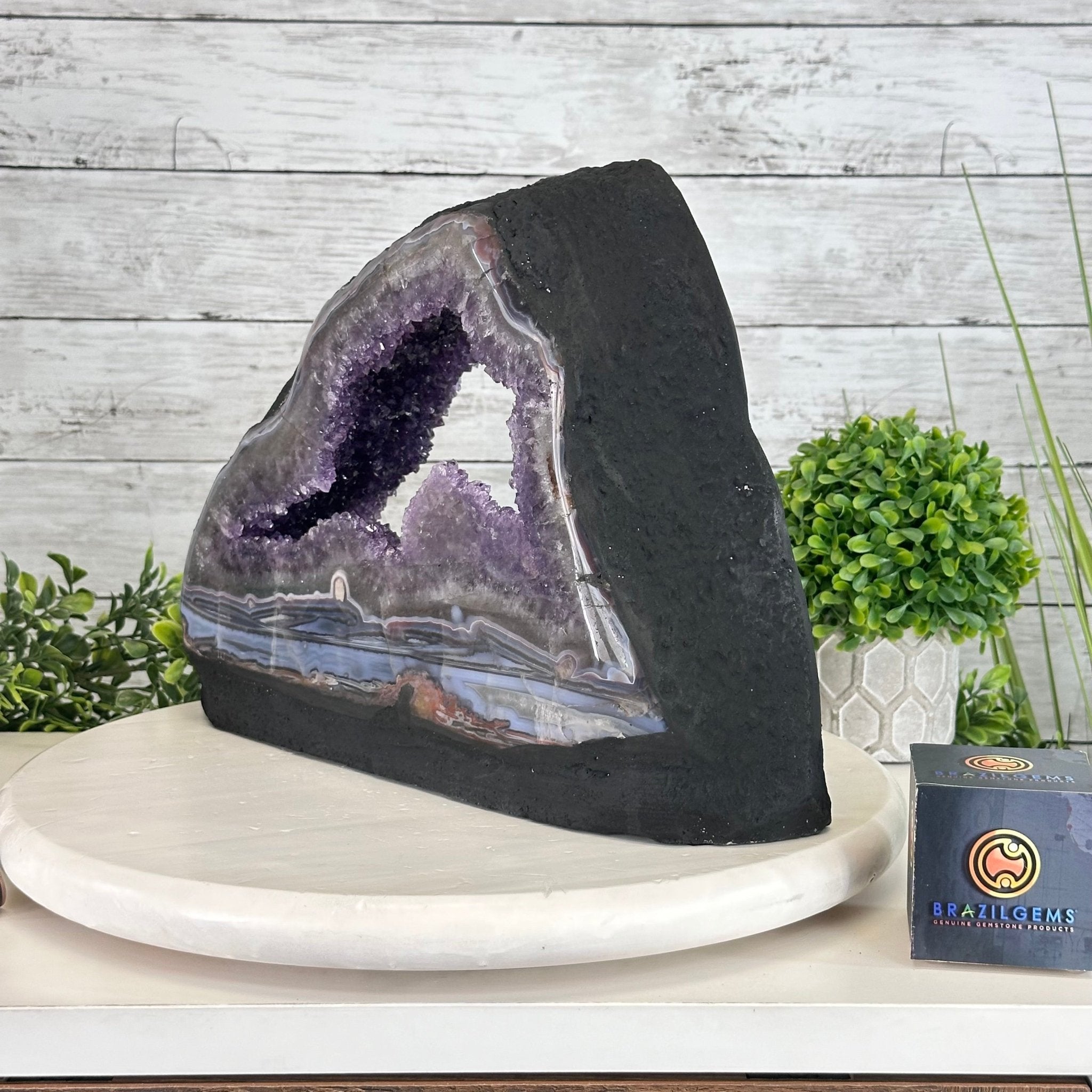 Extra Quality Open 2 - Sided Amethyst Cathedral 18.4 lbs & 9.9" Tall #5605 - 0150 - Brazil GemsBrazil GemsExtra Quality Open 2 - Sided Amethyst Cathedral 18.4 lbs & 9.9" Tall #5605 - 0150Open 2 - Sided Cathedrals5605 - 0150