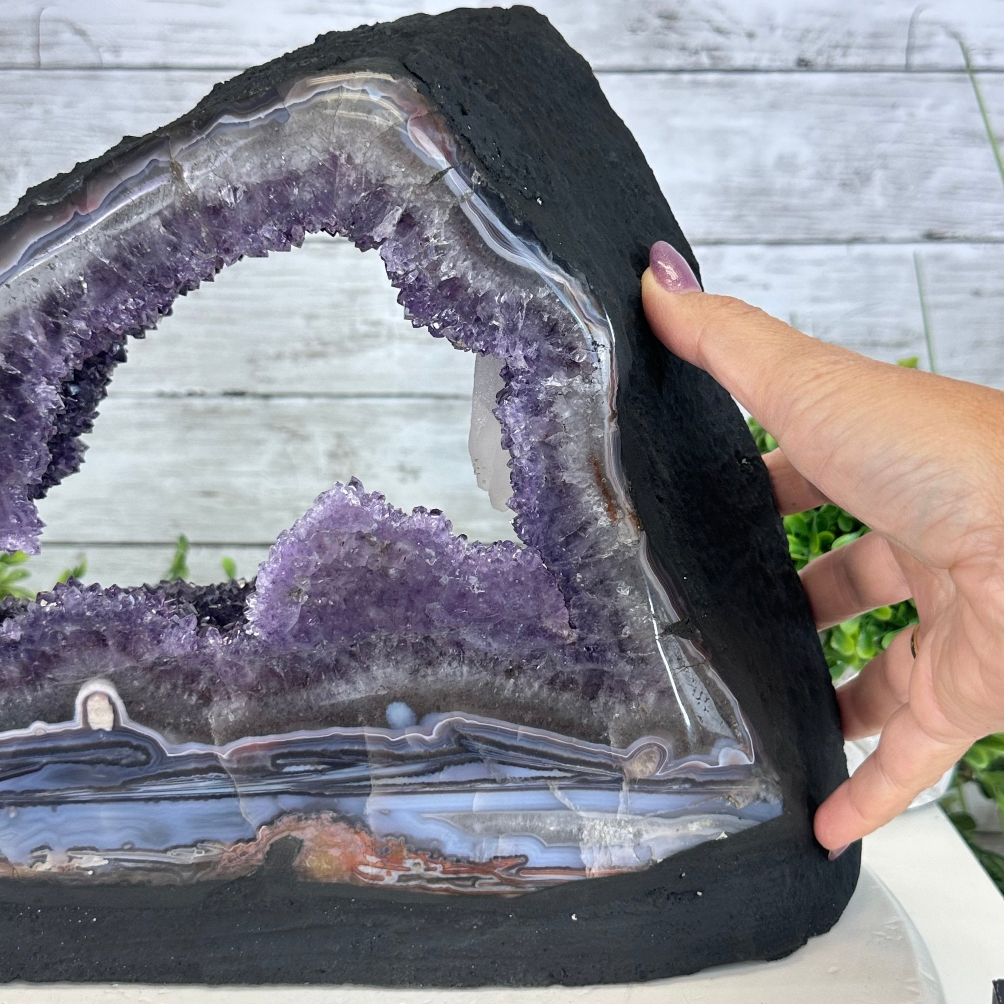 Extra Quality Open 2 - Sided Amethyst Cathedral 18.4 lbs & 9.9" Tall #5605 - 0150 - Brazil GemsBrazil GemsExtra Quality Open 2 - Sided Amethyst Cathedral 18.4 lbs & 9.9" Tall #5605 - 0150Open 2 - Sided Cathedrals5605 - 0150