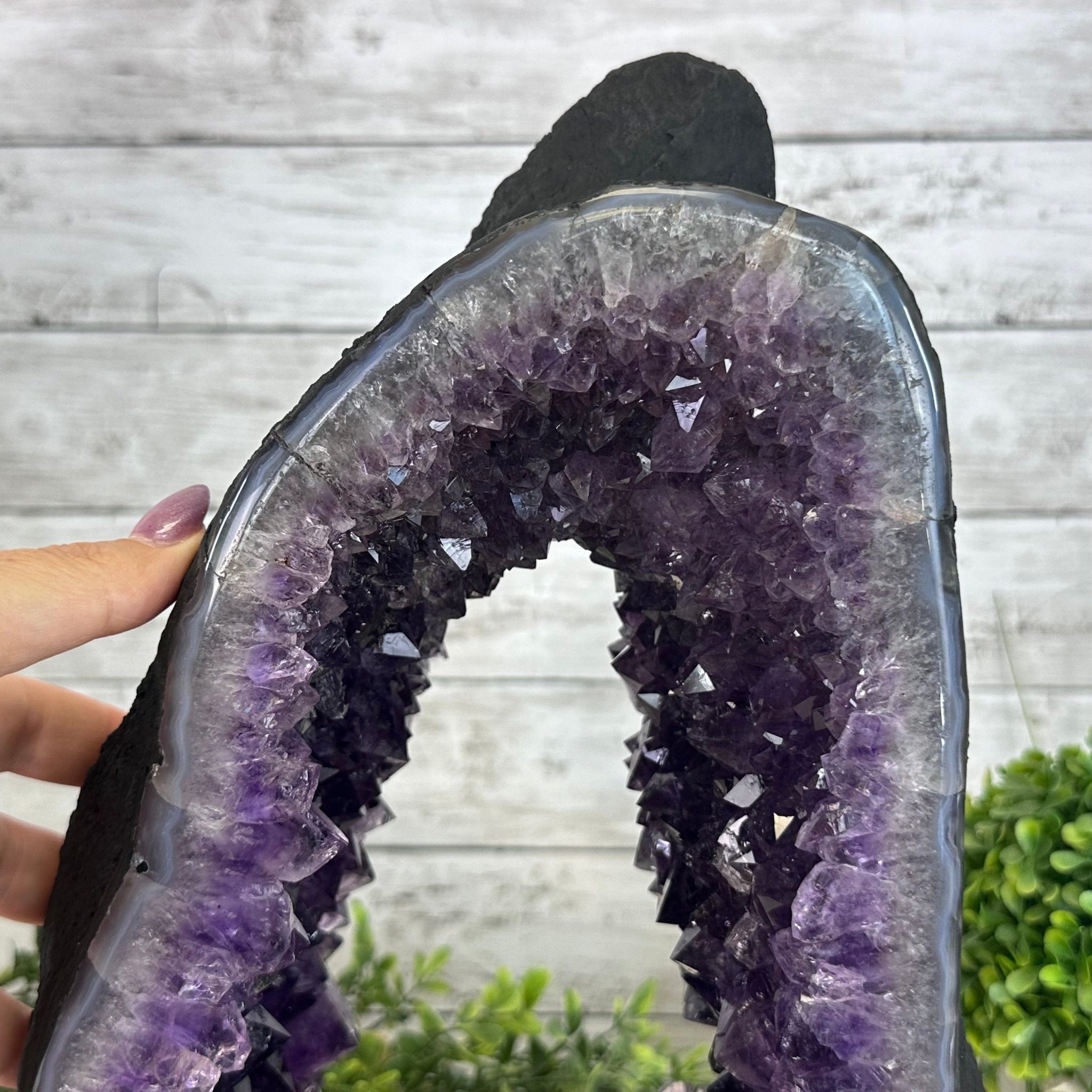 Extra Quality Open 2 - Sided Amethyst Cathedral 19.1 lbs & 13.2"Tall #5605 - 0151 - Brazil GemsBrazil GemsExtra Quality Open 2 - Sided Amethyst Cathedral 19.1 lbs & 13.2"Tall #5605 - 0151Open 2 - Sided Cathedrals5605 - 0151