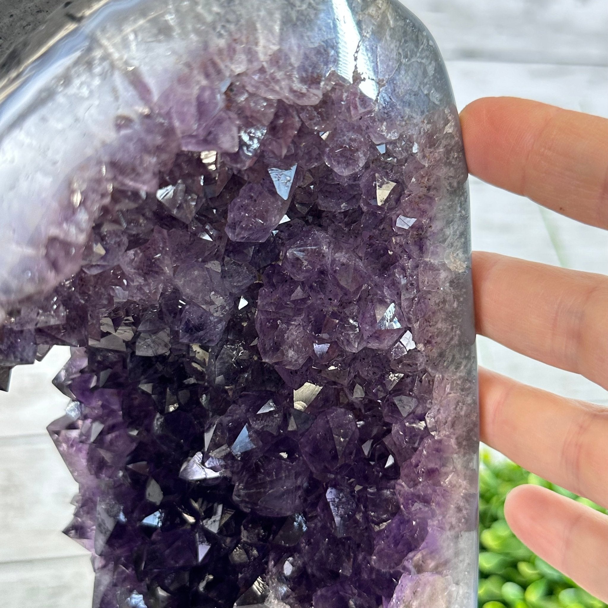 Extra Quality Open 2 - Sided Amethyst Cathedral 19.1 lbs & 13.2"Tall #5605 - 0151 - Brazil GemsBrazil GemsExtra Quality Open 2 - Sided Amethyst Cathedral 19.1 lbs & 13.2"Tall #5605 - 0151Open 2 - Sided Cathedrals5605 - 0151