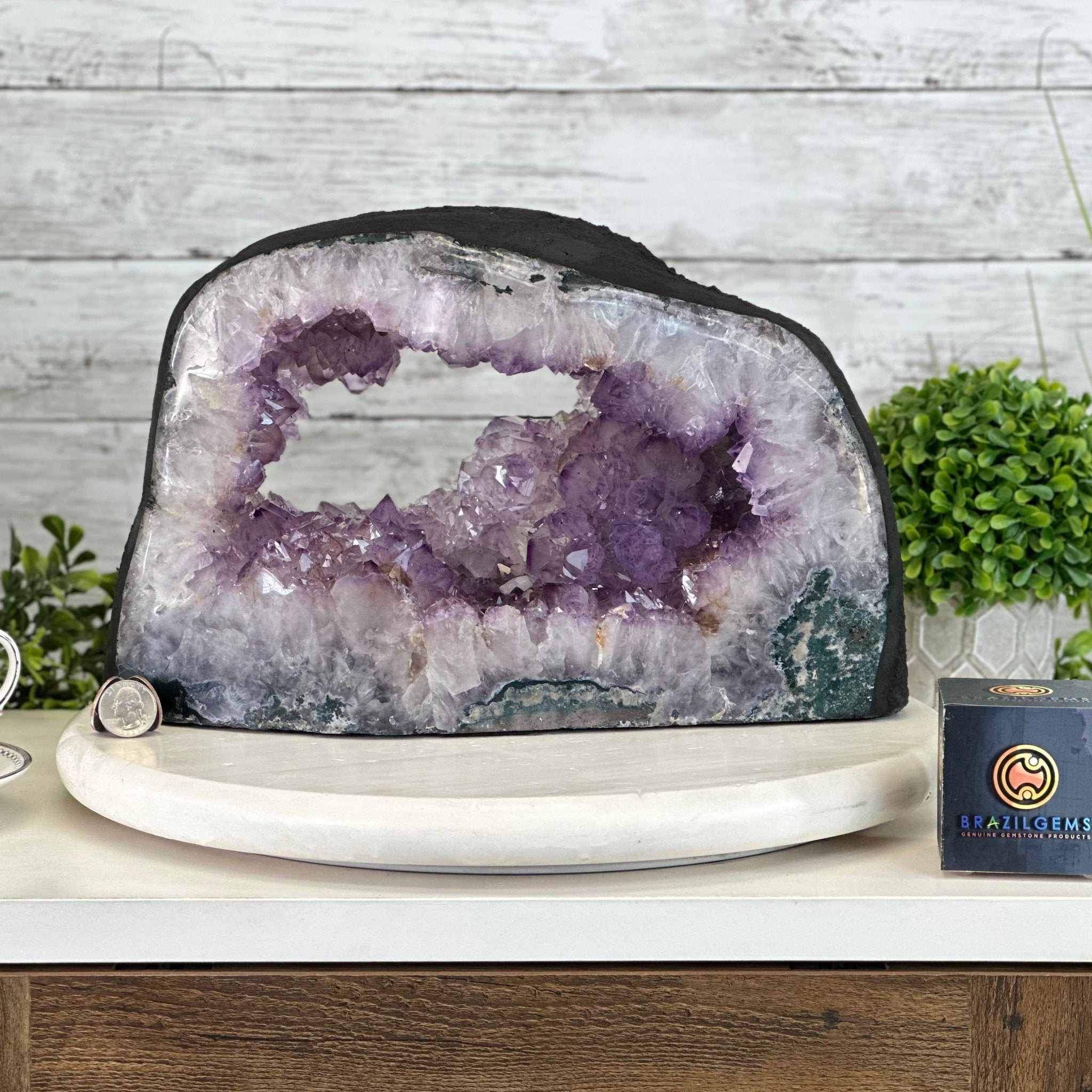 Extra Quality Open 2 - Sided Amethyst Cathedral 19.4 lbs & 8.5" Tall #5605 - 0168 - Brazil GemsBrazil GemsExtra Quality Open 2 - Sided Amethyst Cathedral 19.4 lbs & 8.5" Tall #5605 - 0168Open 2 - Sided Cathedrals5605 - 0168