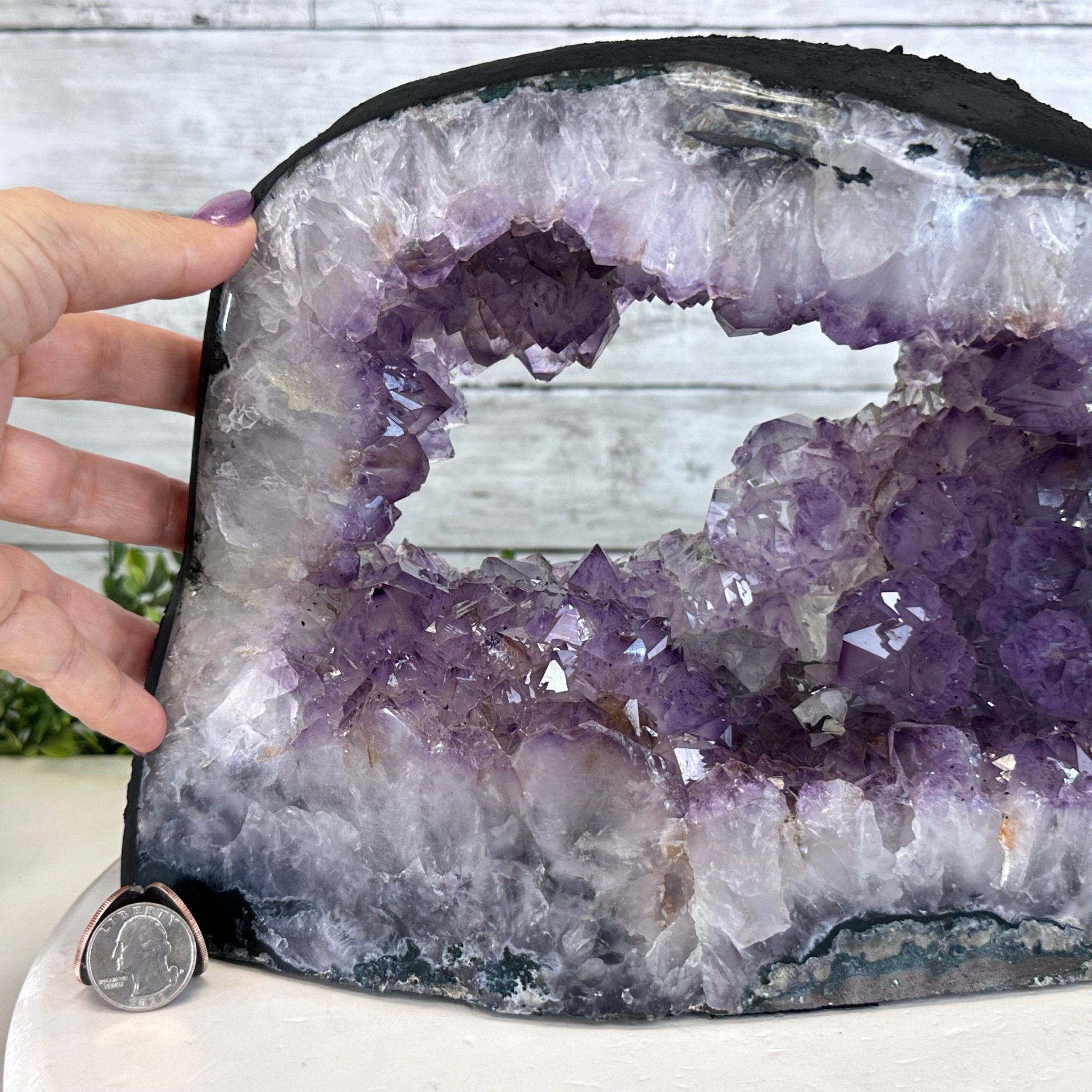 Extra Quality Open 2 - Sided Amethyst Cathedral 19.4 lbs & 8.5" Tall #5605 - 0168 - Brazil GemsBrazil GemsExtra Quality Open 2 - Sided Amethyst Cathedral 19.4 lbs & 8.5" Tall #5605 - 0168Open 2 - Sided Cathedrals5605 - 0168