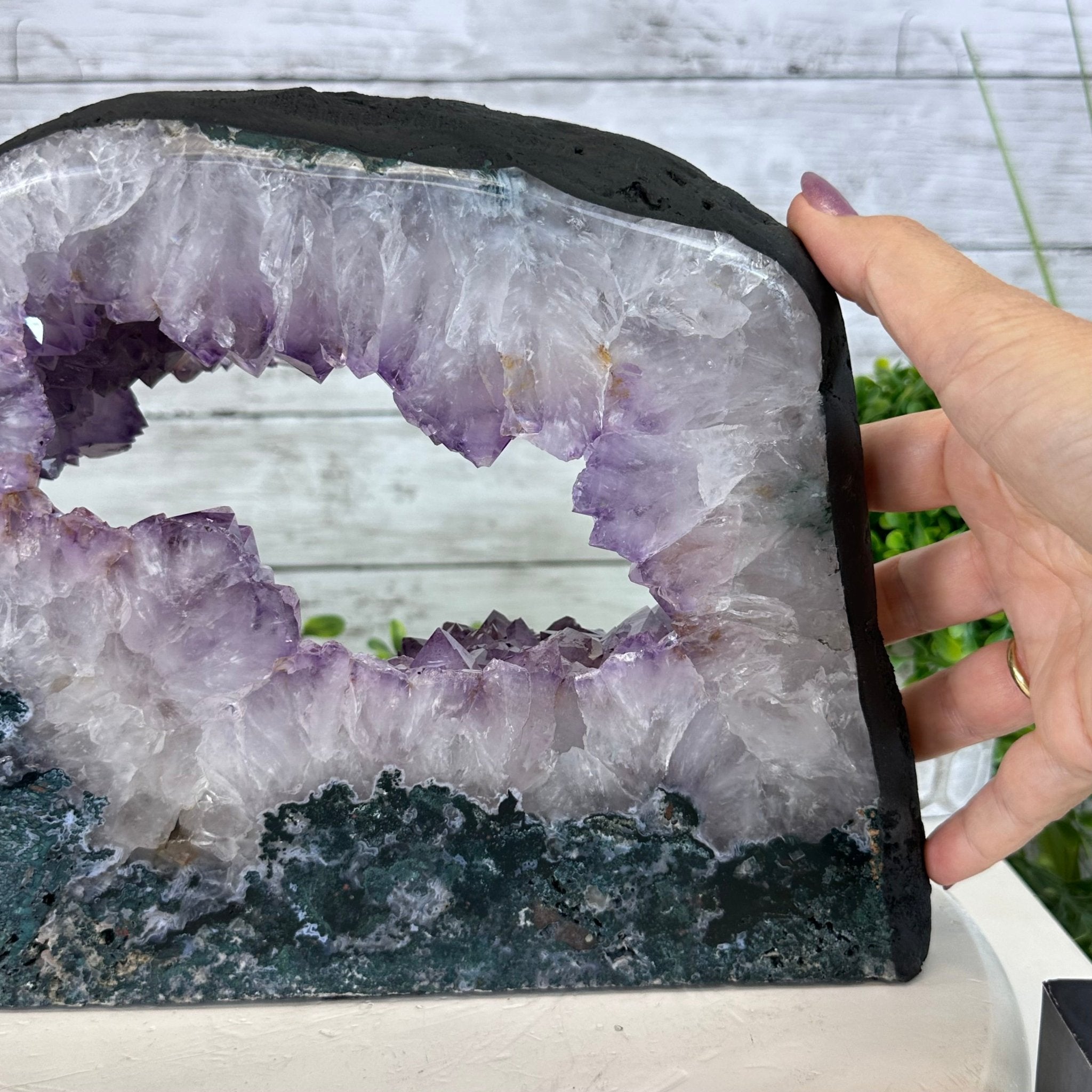 Extra Quality Open 2 - Sided Amethyst Cathedral 19.4 lbs & 8.5" Tall #5605 - 0168 - Brazil GemsBrazil GemsExtra Quality Open 2 - Sided Amethyst Cathedral 19.4 lbs & 8.5" Tall #5605 - 0168Open 2 - Sided Cathedrals5605 - 0168