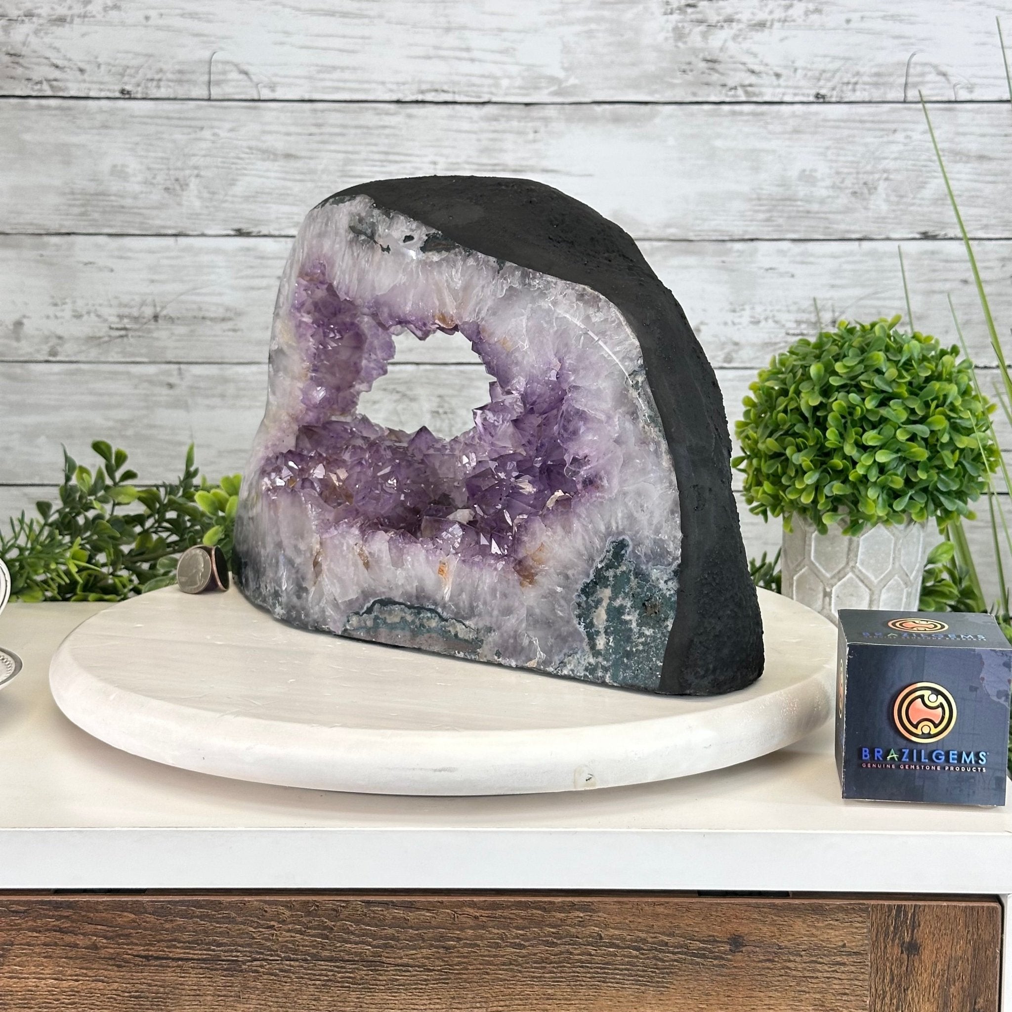 Extra Quality Open 2 - Sided Amethyst Cathedral 19.4 lbs & 8.5" Tall #5605 - 0168 - Brazil GemsBrazil GemsExtra Quality Open 2 - Sided Amethyst Cathedral 19.4 lbs & 8.5" Tall #5605 - 0168Open 2 - Sided Cathedrals5605 - 0168