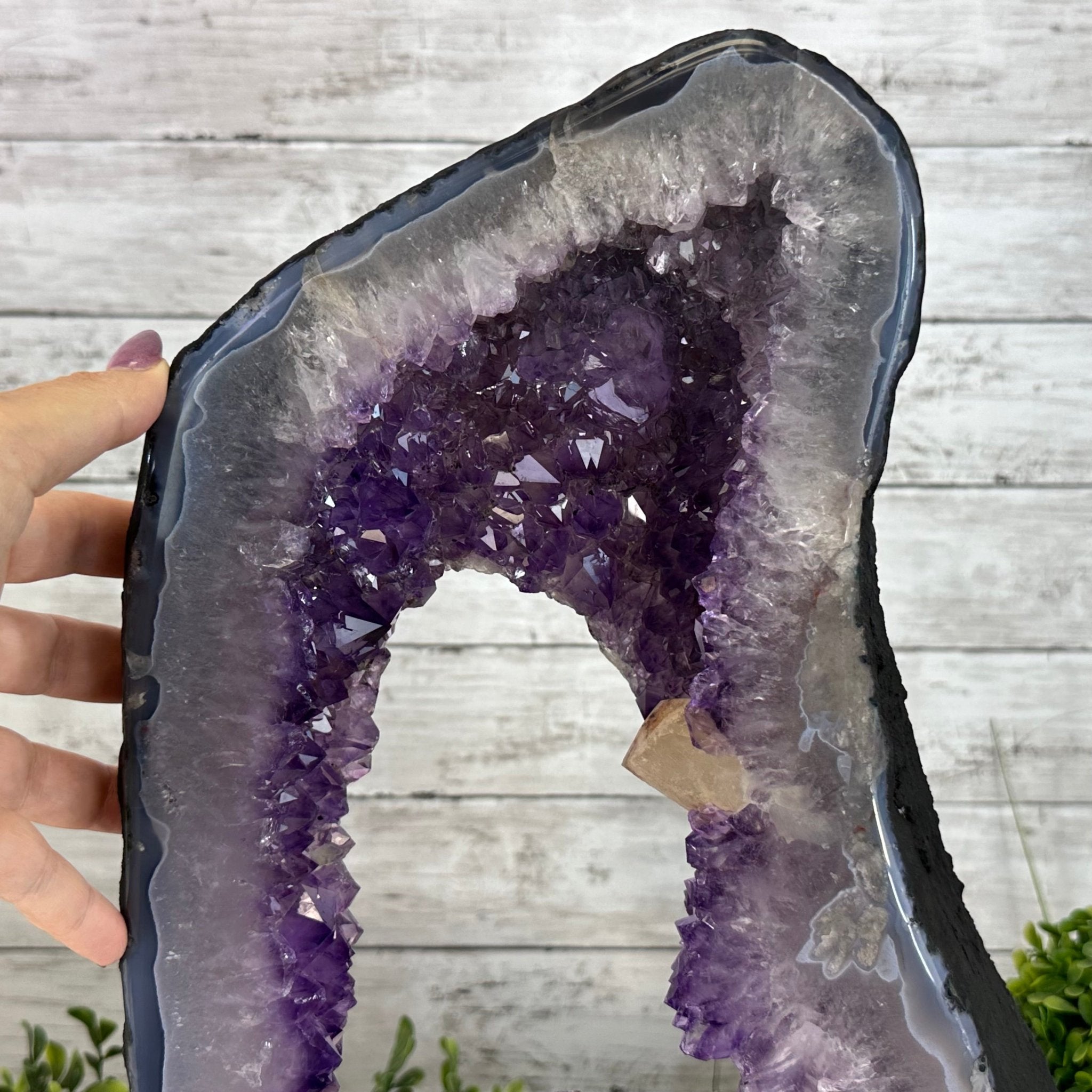 Extra Quality Open 2 - Sided Amethyst Cathedral 20.3 lbs & 16.7" Tall #5605 - 0160 - Brazil GemsBrazil GemsExtra Quality Open 2 - Sided Amethyst Cathedral 20.3 lbs & 16.7" Tall #5605 - 0160Open 2 - Sided Cathedrals5605 - 0160