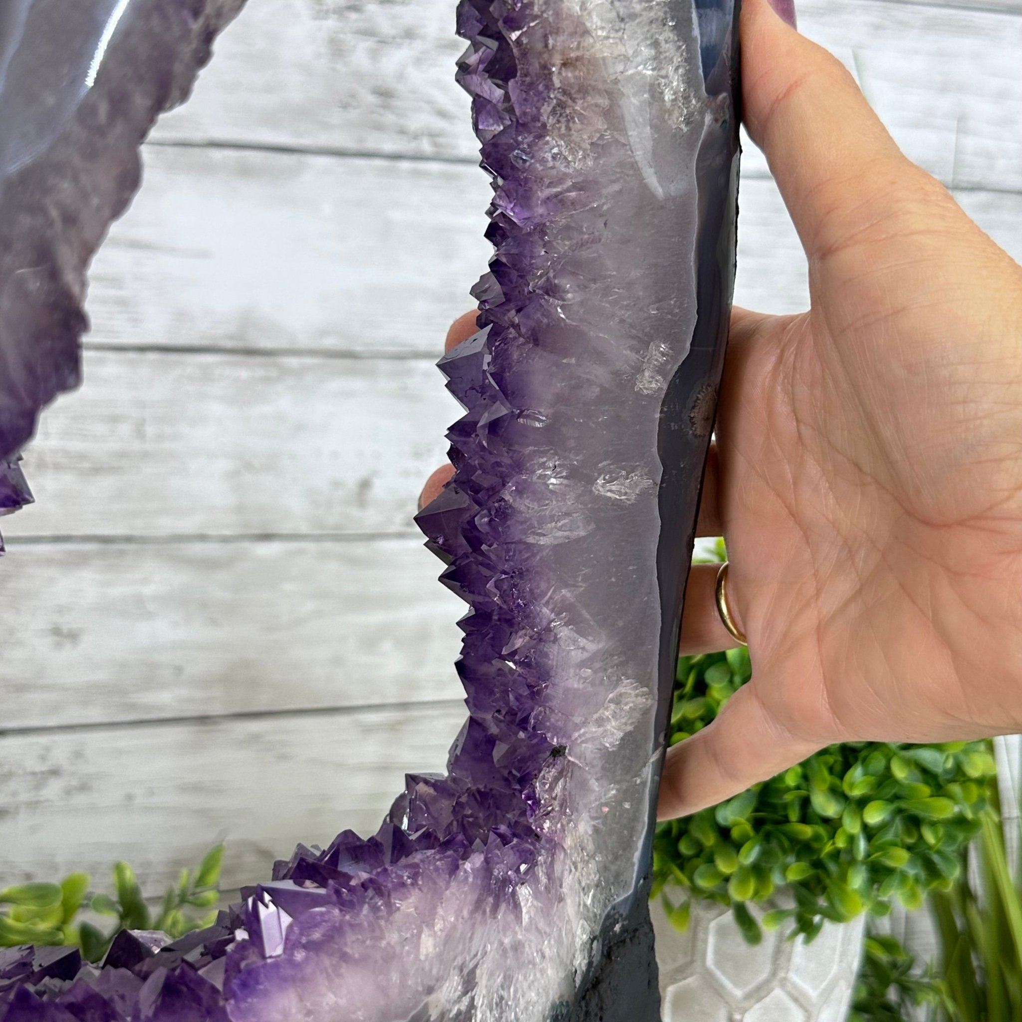 Extra Quality Open 2 - Sided Amethyst Cathedral 20.3 lbs & 16.7" Tall #5605 - 0160 - Brazil GemsBrazil GemsExtra Quality Open 2 - Sided Amethyst Cathedral 20.3 lbs & 16.7" Tall #5605 - 0160Open 2 - Sided Cathedrals5605 - 0160