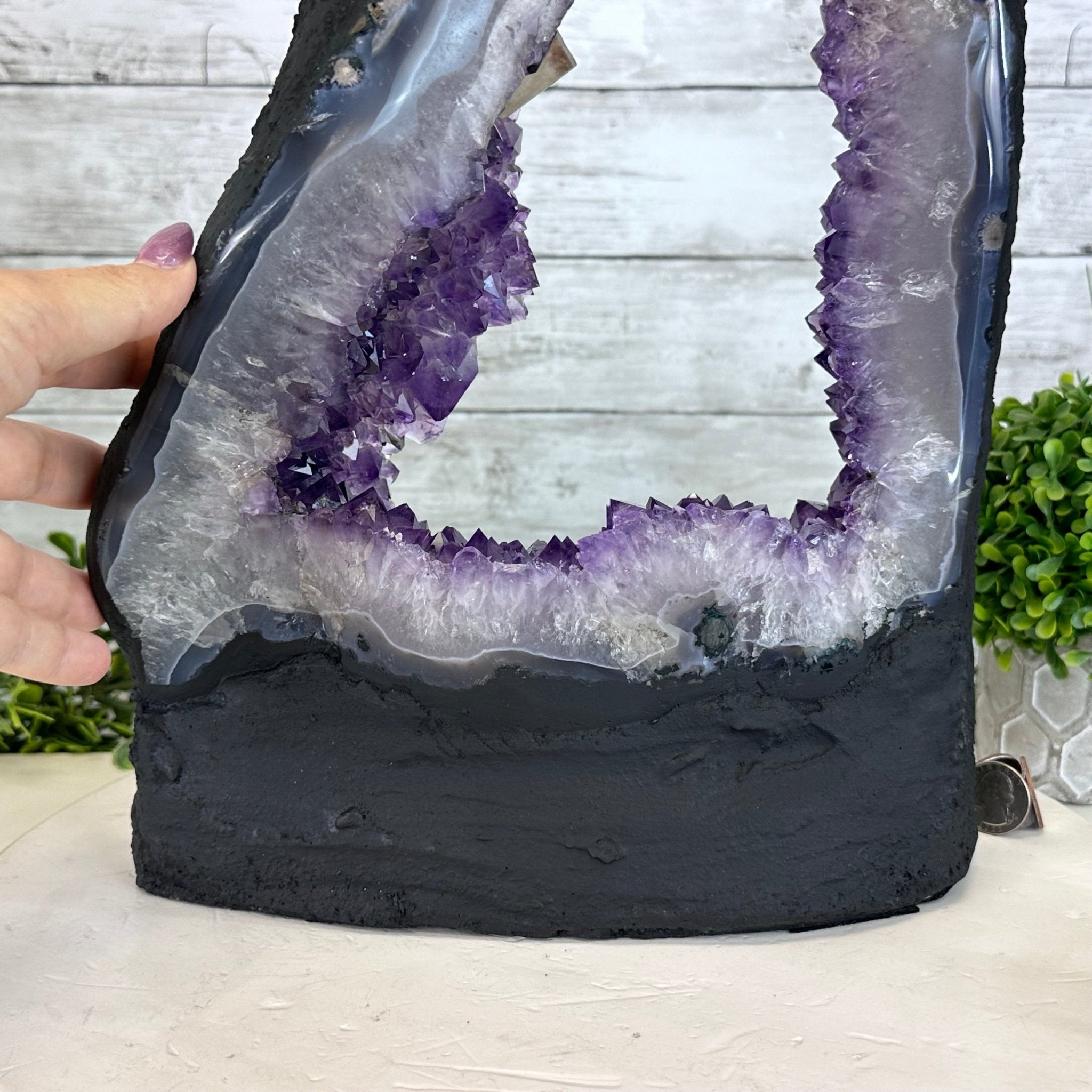 Extra Quality Open 2 - Sided Amethyst Cathedral 20.3 lbs & 16.7" Tall #5605 - 0160 - Brazil GemsBrazil GemsExtra Quality Open 2 - Sided Amethyst Cathedral 20.3 lbs & 16.7" Tall #5605 - 0160Open 2 - Sided Cathedrals5605 - 0160