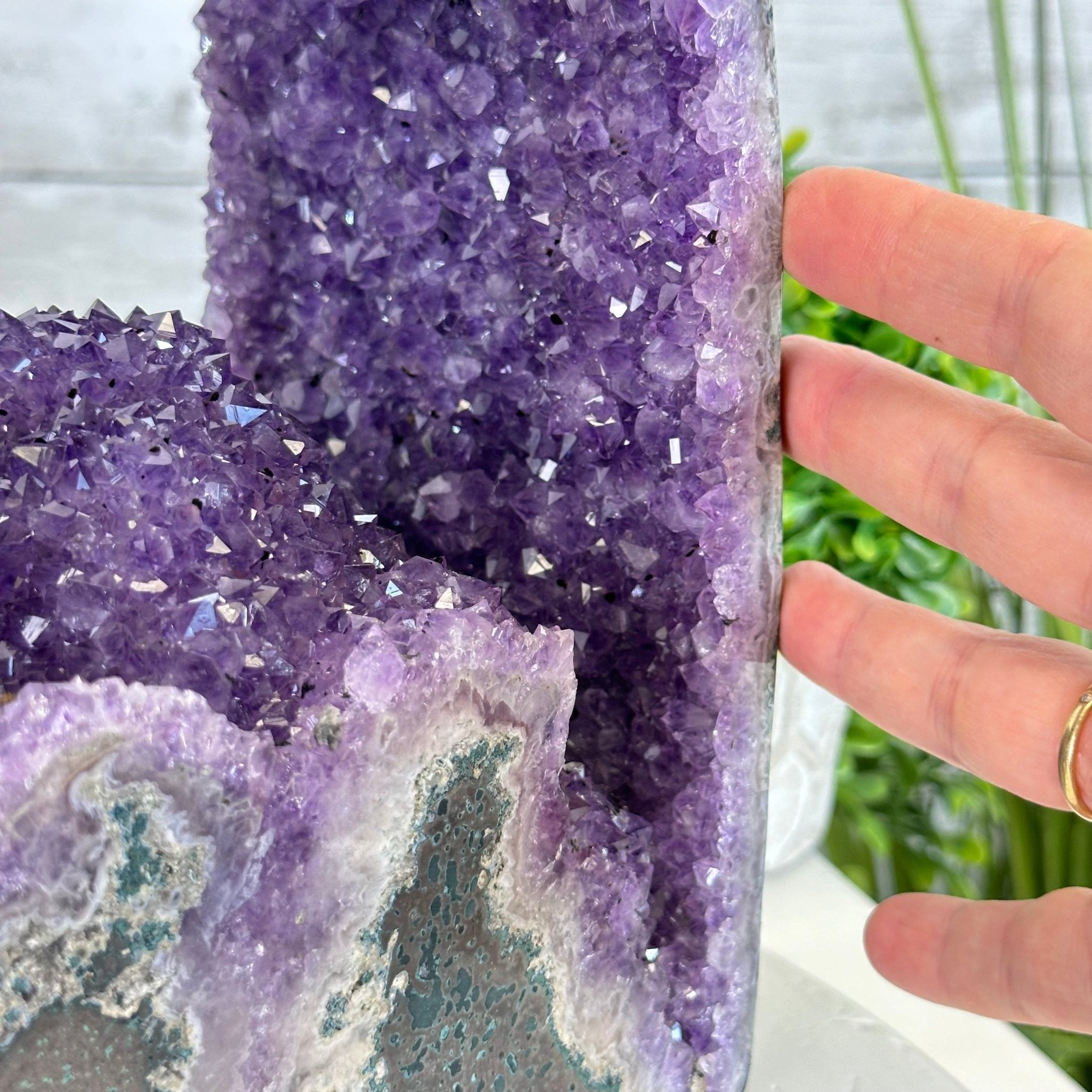 Extra Quality Open 2 - Sided Amethyst Cathedral 20.6 lbs & 14.1" Tall #5605 - 0152 - Brazil GemsBrazil GemsExtra Quality Open 2 - Sided Amethyst Cathedral 20.6 lbs & 14.1" Tall #5605 - 0152Open 2 - Sided Cathedrals5605 - 0152