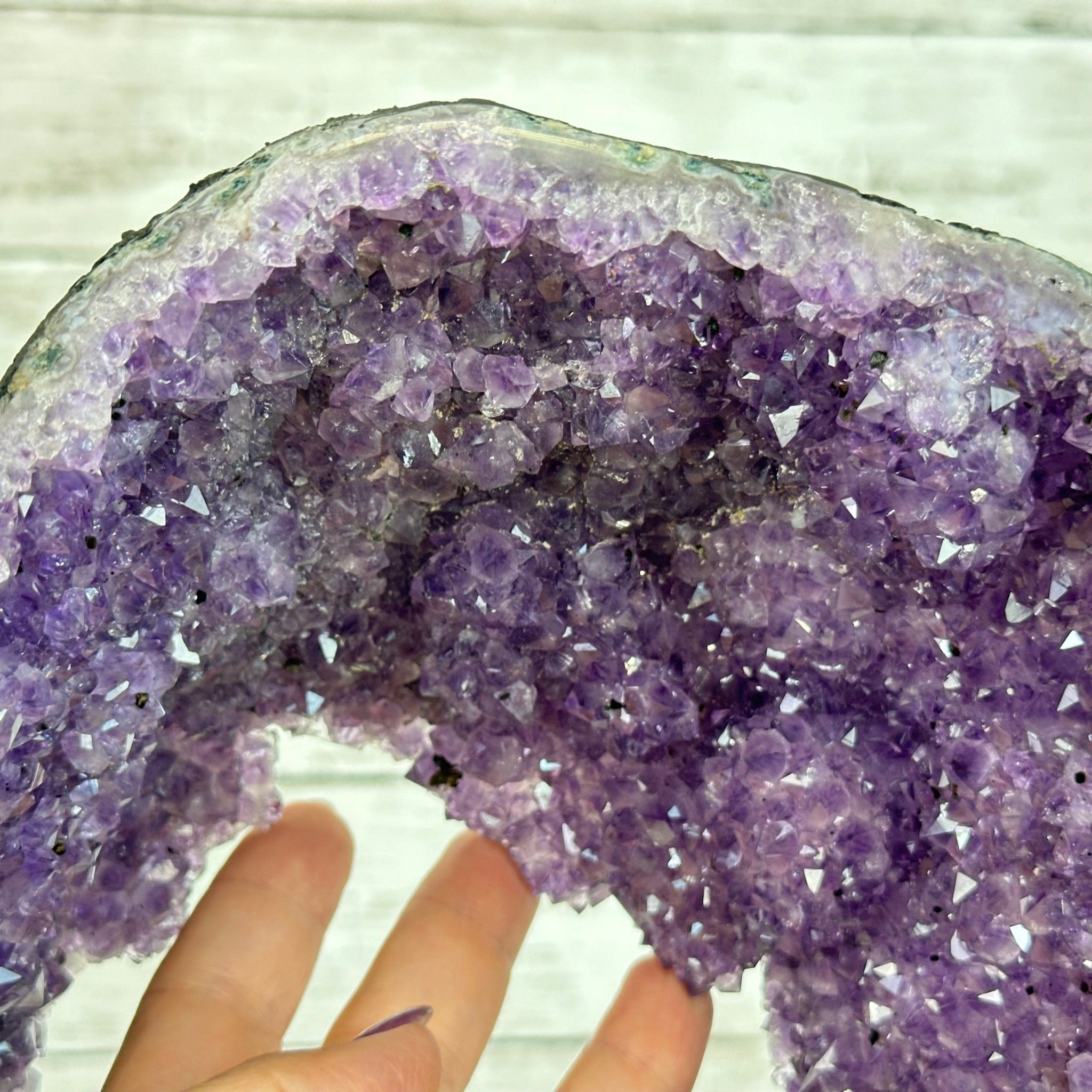 Extra Quality Open 2 - Sided Amethyst Cathedral 20.6 lbs & 14.1" Tall #5605 - 0152 - Brazil GemsBrazil GemsExtra Quality Open 2 - Sided Amethyst Cathedral 20.6 lbs & 14.1" Tall #5605 - 0152Open 2 - Sided Cathedrals5605 - 0152